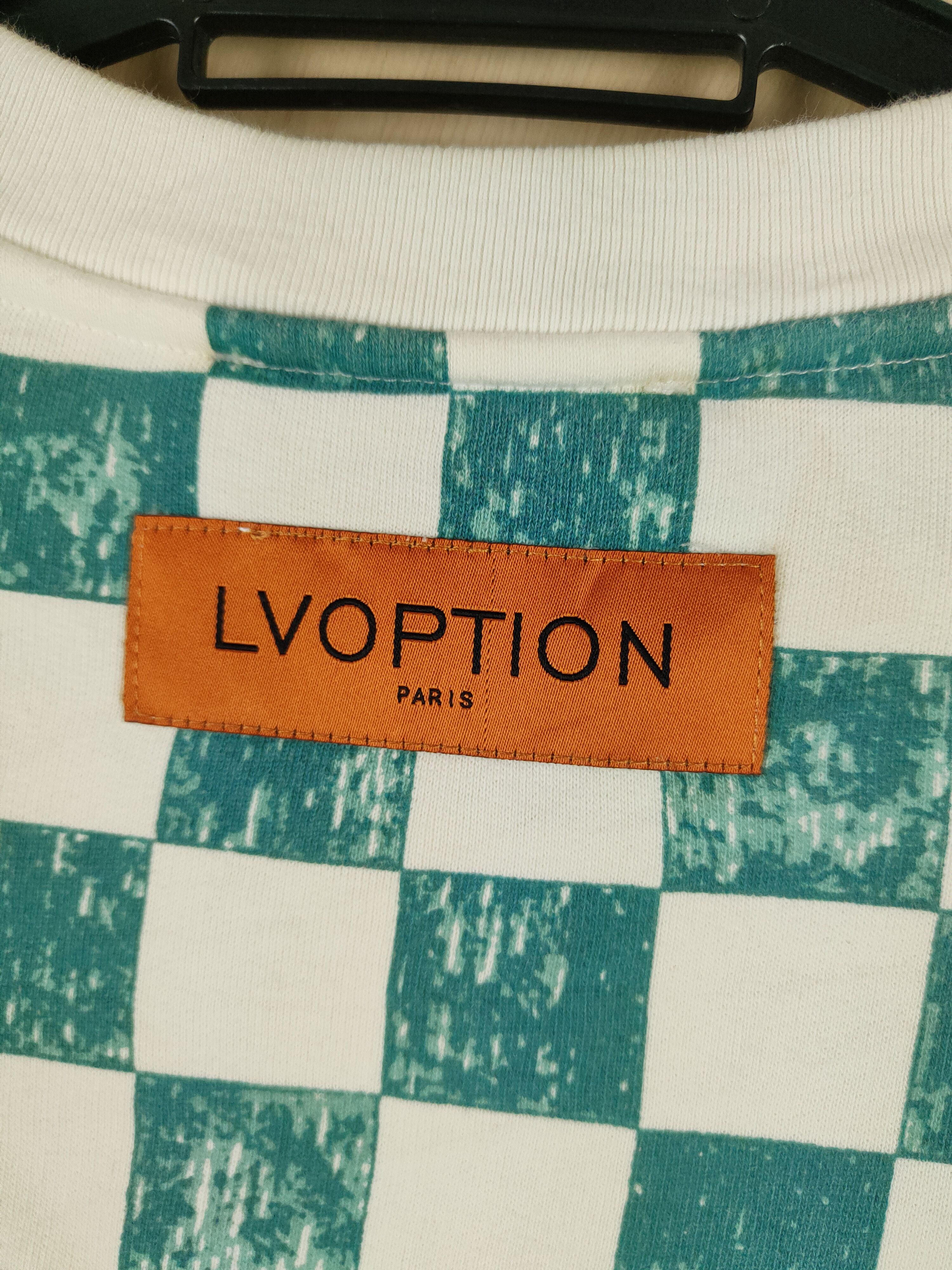 Japanese Brand Lvoption Not Louis Vuitton White Green Sweatshirts #S2624 Size US M / EU 48-50 / 2 - 10 Thumbnail