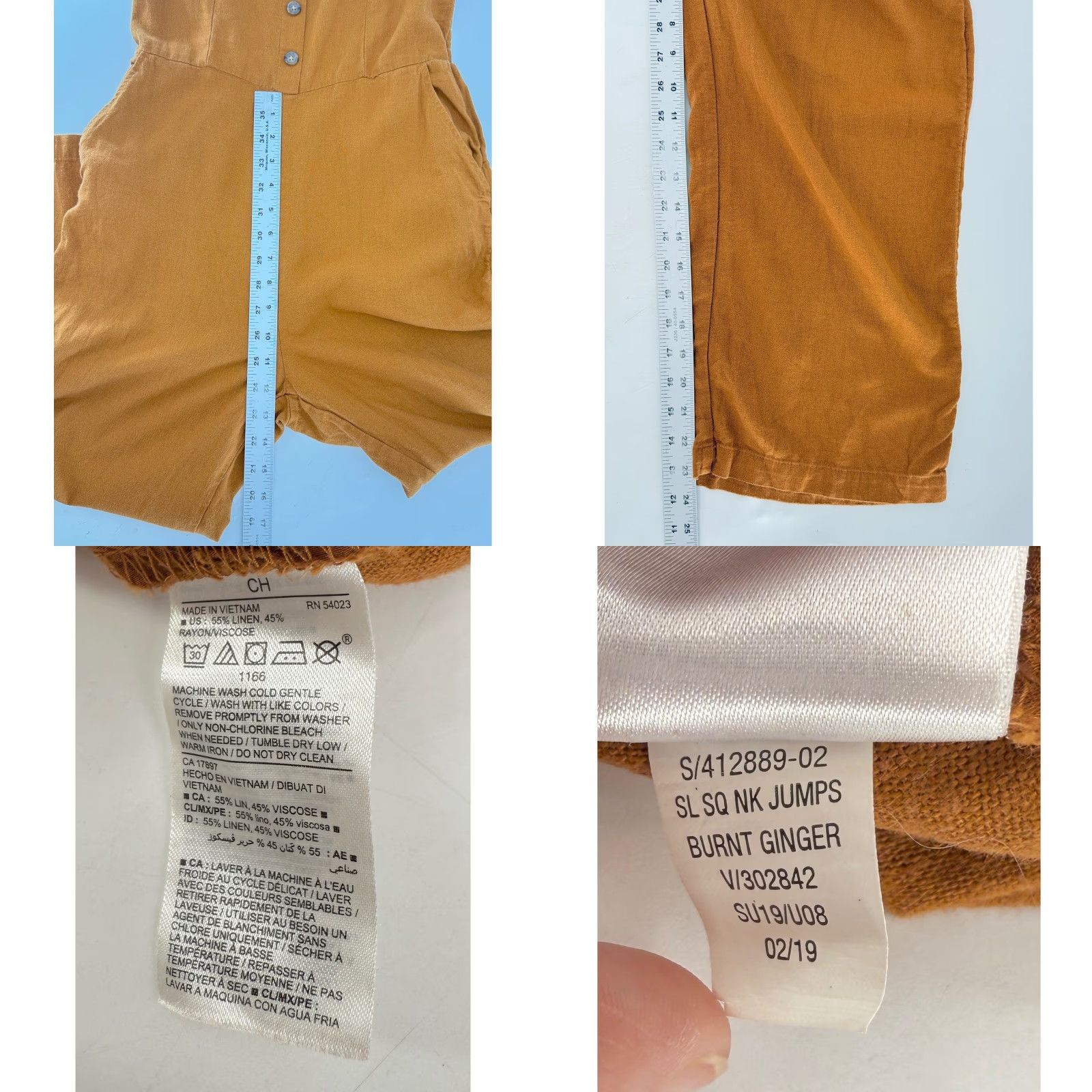 Old Navy Old Navy Jumpsuit Women’s Jumpsuit Brown Button Front Sleeveless Casual Boho 100% Cotton, Chambray Solid Brown Fallcore XS? Not Applicable Size 28" / US 6 / IT 42 - 9 Thumbnail