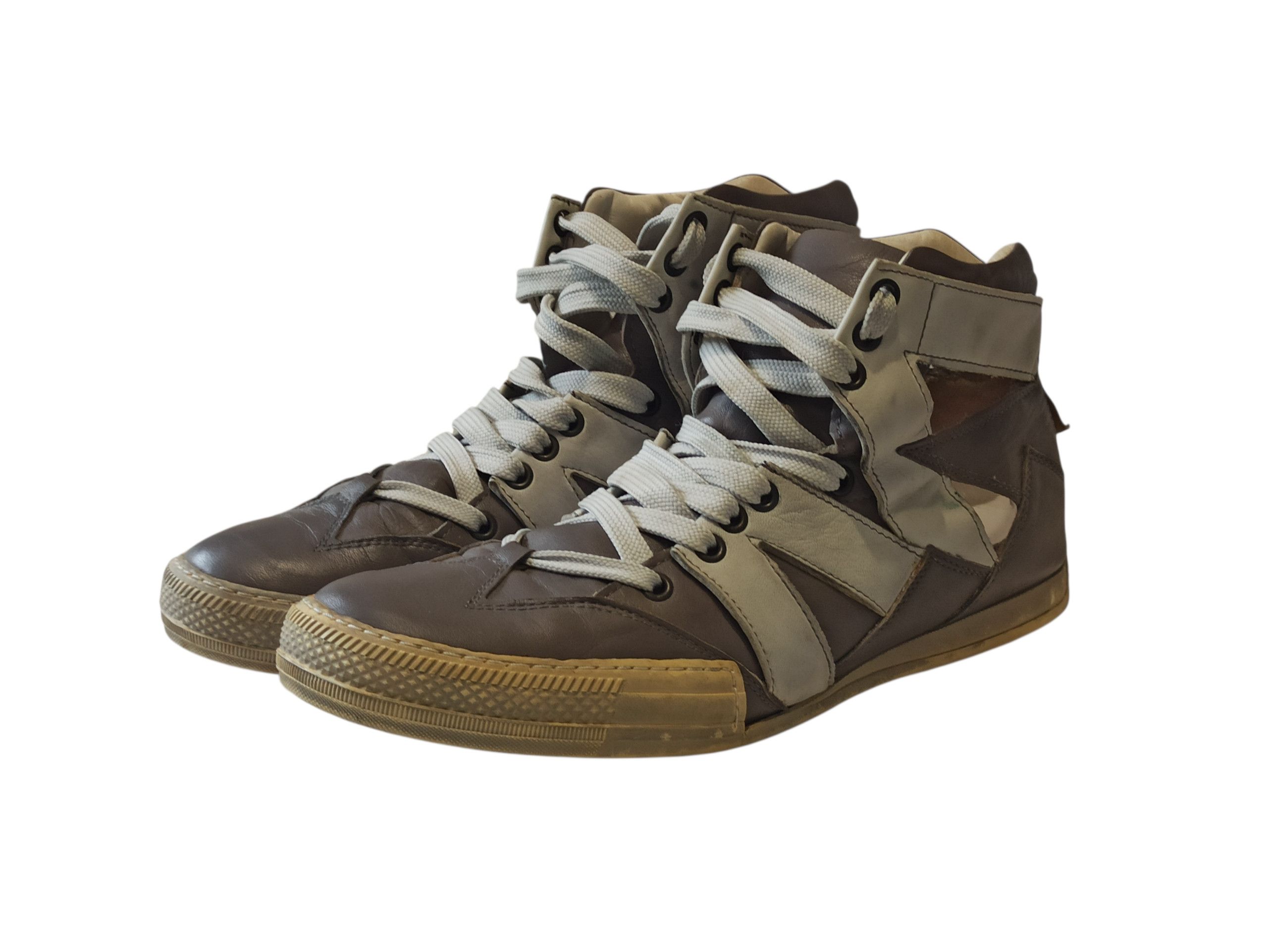 Marithe + Francois Girbaud Marithe Francois Girbaud Archive Panelled Leather High-Tops Size US 11 / IT 41 - 1 Thumbnail