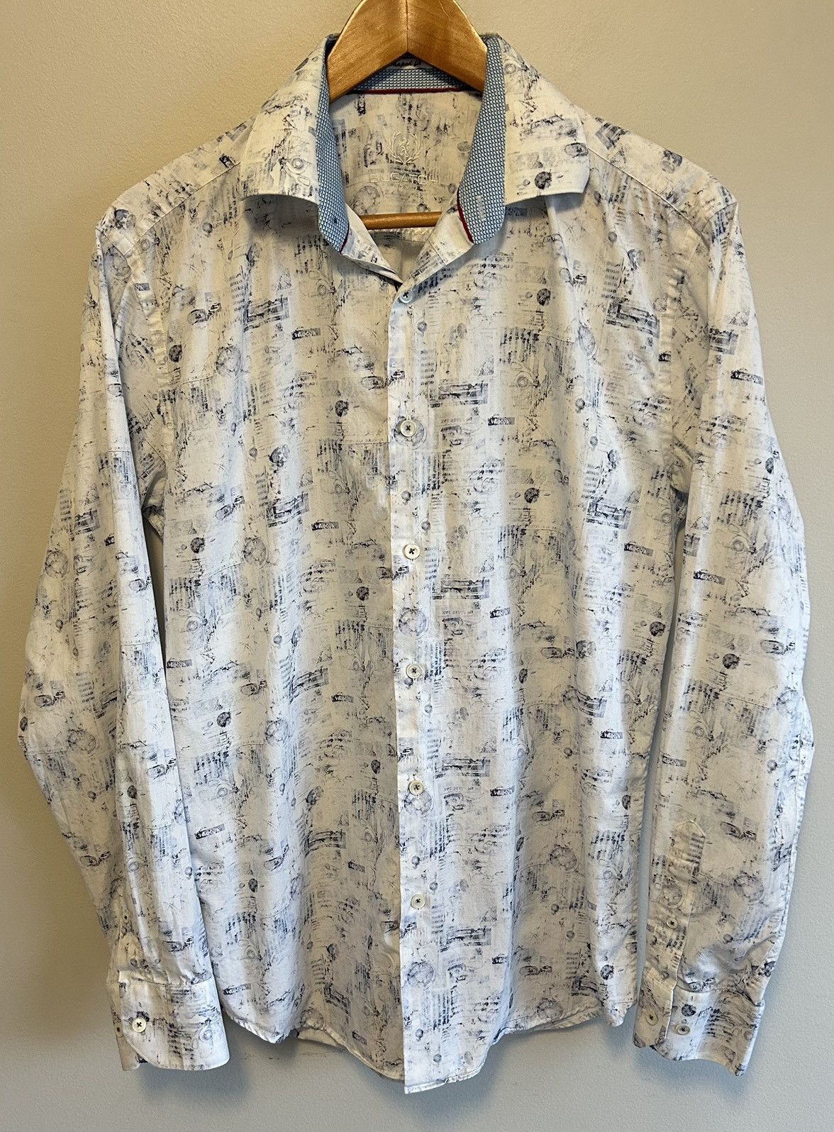 BUGATCHI Bugatchi Uomo Shirt Shaped Fit Long Sleeve Button Up Dress Size US M / EU 48-50 / 2 - 1 Thumbnail