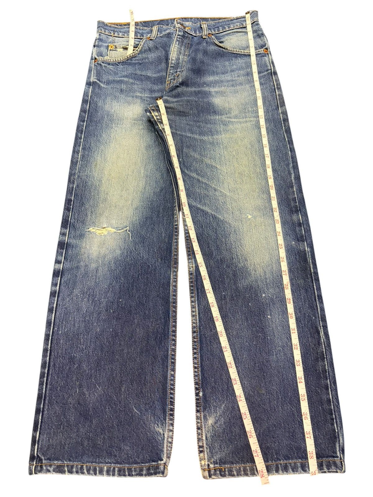 Levi's Vintage 90s Levis 607 Orange Tab Distressed Jeans Size US 31 - 7 Thumbnail