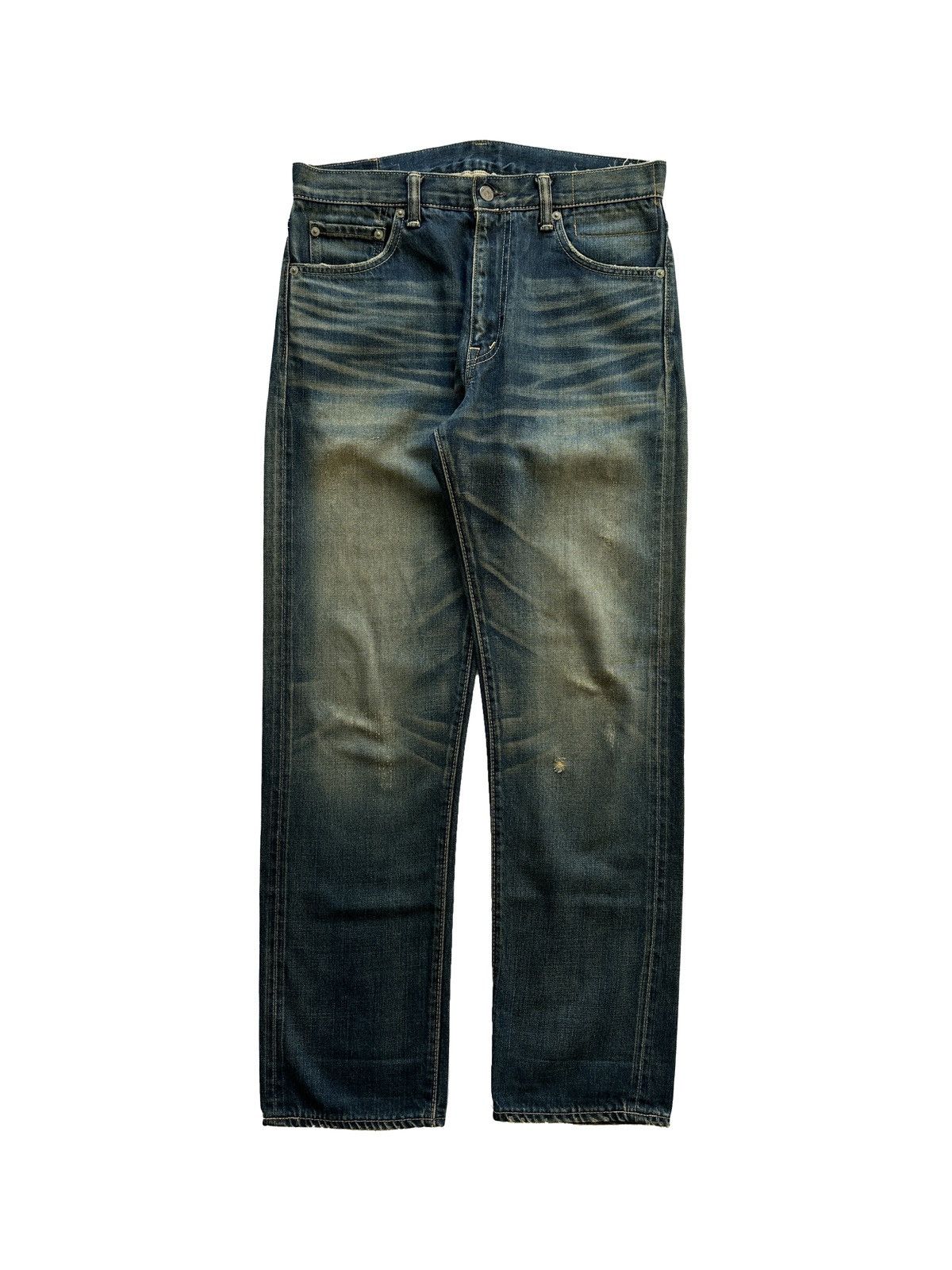 image of Visvim Fw08 Social Sculpture 05 Damaged-3 in Indigo, Men's (Size 32)