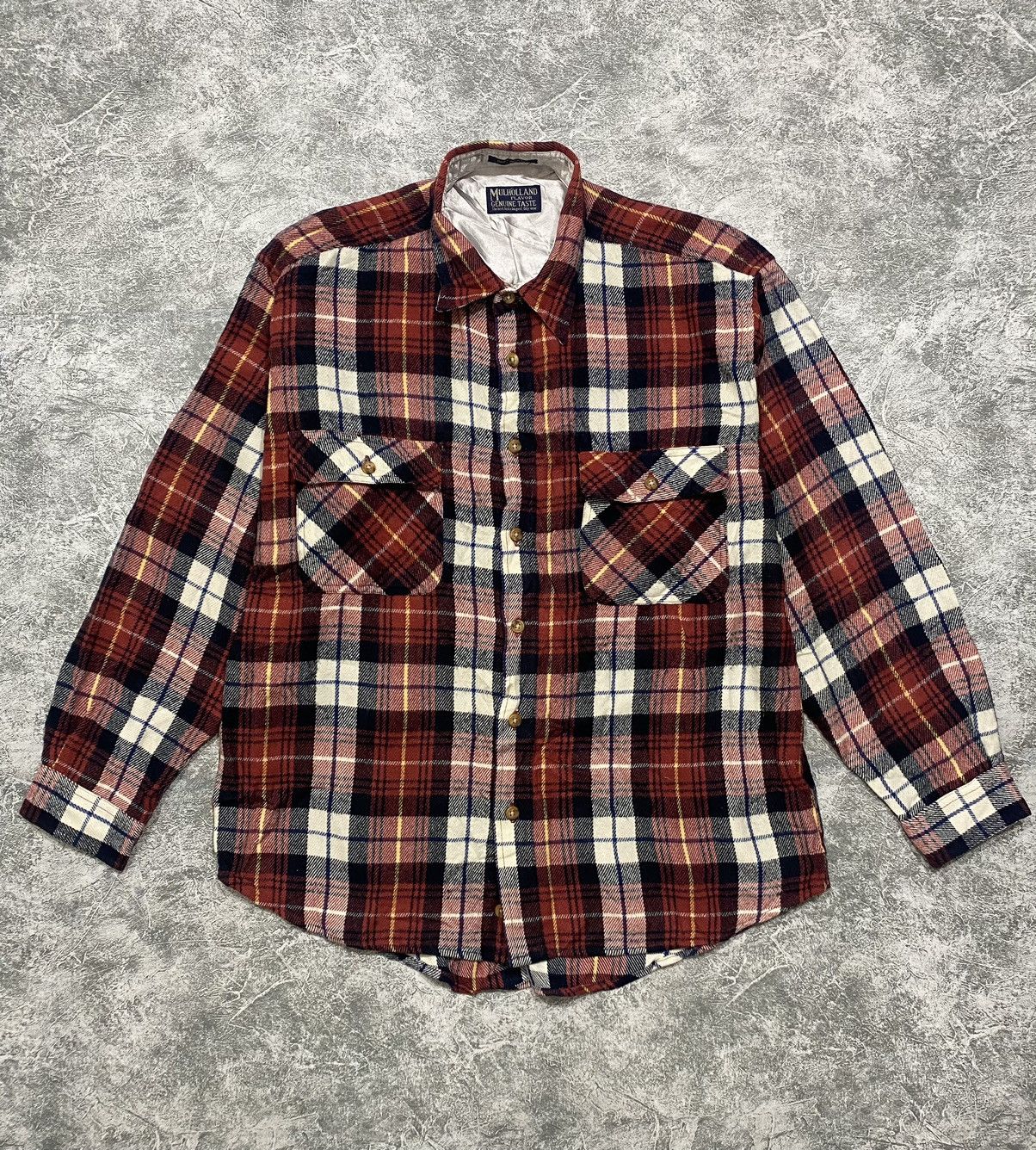 Japanese Brand Mulholland Vintage Herringbone Plaid Size US XL / EU 56 / 4 - 1 Thumbnail