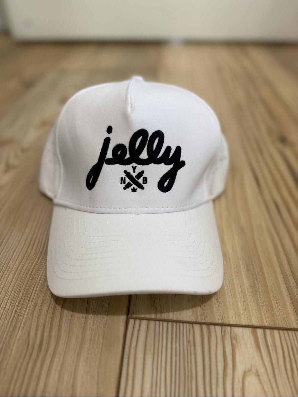 H&M H&M White Baseball Cap with Black 'jelly' Embroidery Size ONE SIZE - 2 Thumbnail