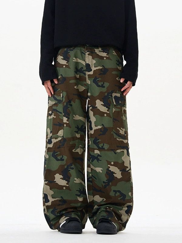 Japanese Brand × Jean American retro loose casual camouflage cargo trousers Size US 32 / EU 48 - 1 Thumbnail