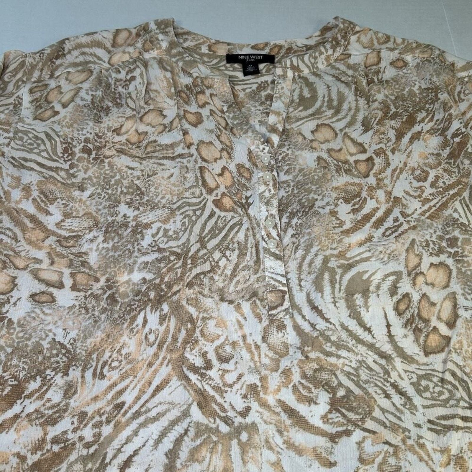 Nine West Nine West Jeans Gisella 3/4 Sleeve Multicolor Hi/Lo Sz L Size M / US 6-8 / IT 42-44 - 2 Thumbnail