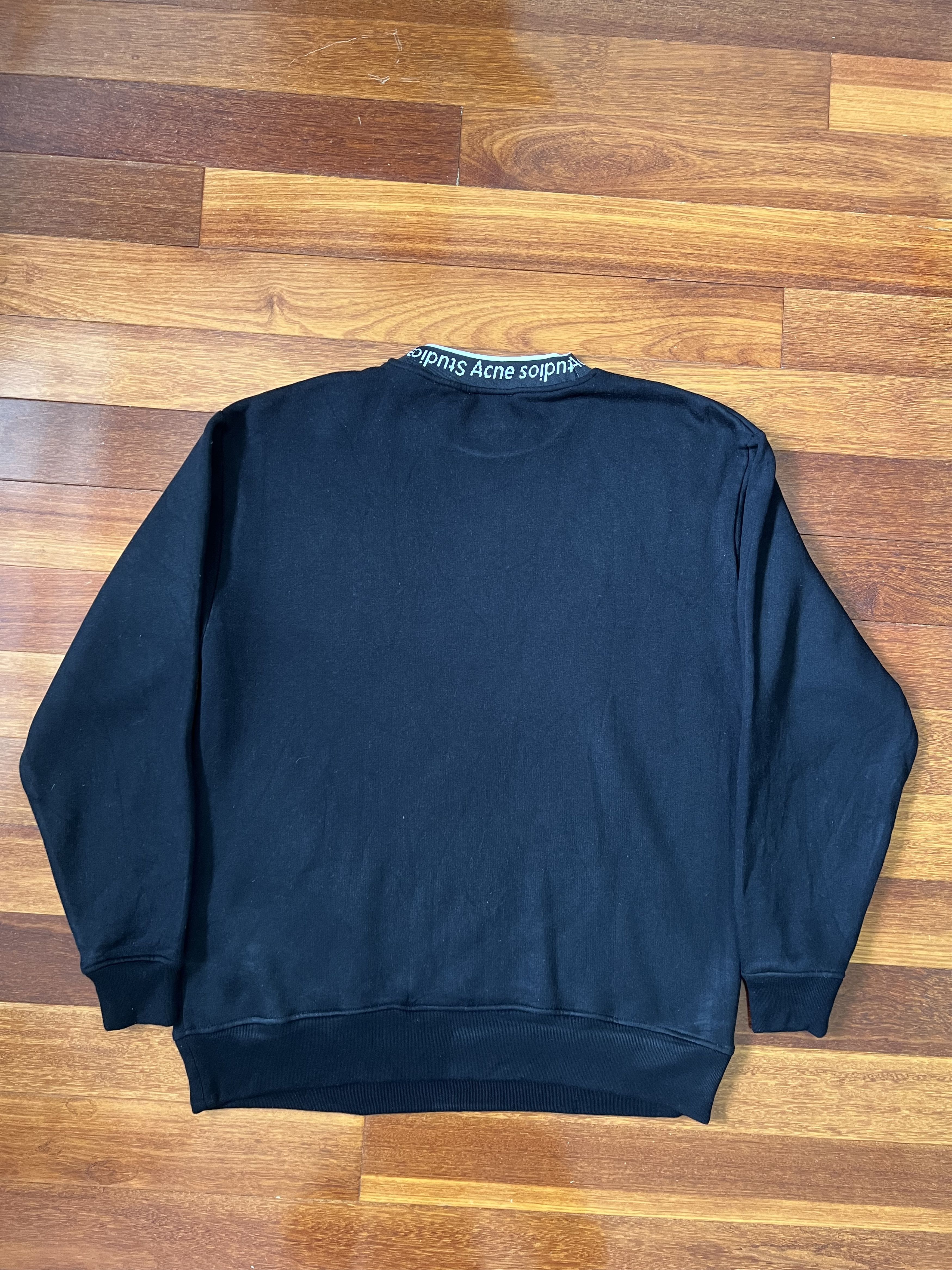 Acne Studios 💚 Acne Studios Black Logo Crewneck Large NEW Size US L / EU 52-54 / 3 - 2 Thumbnail