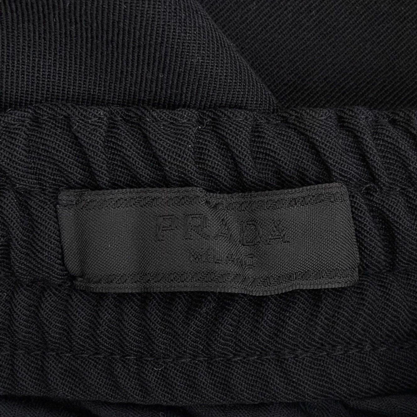 Prada Prada Black Wool Logo Joggers S (99% New) Size US 28 / EU 44 - 7 Thumbnail