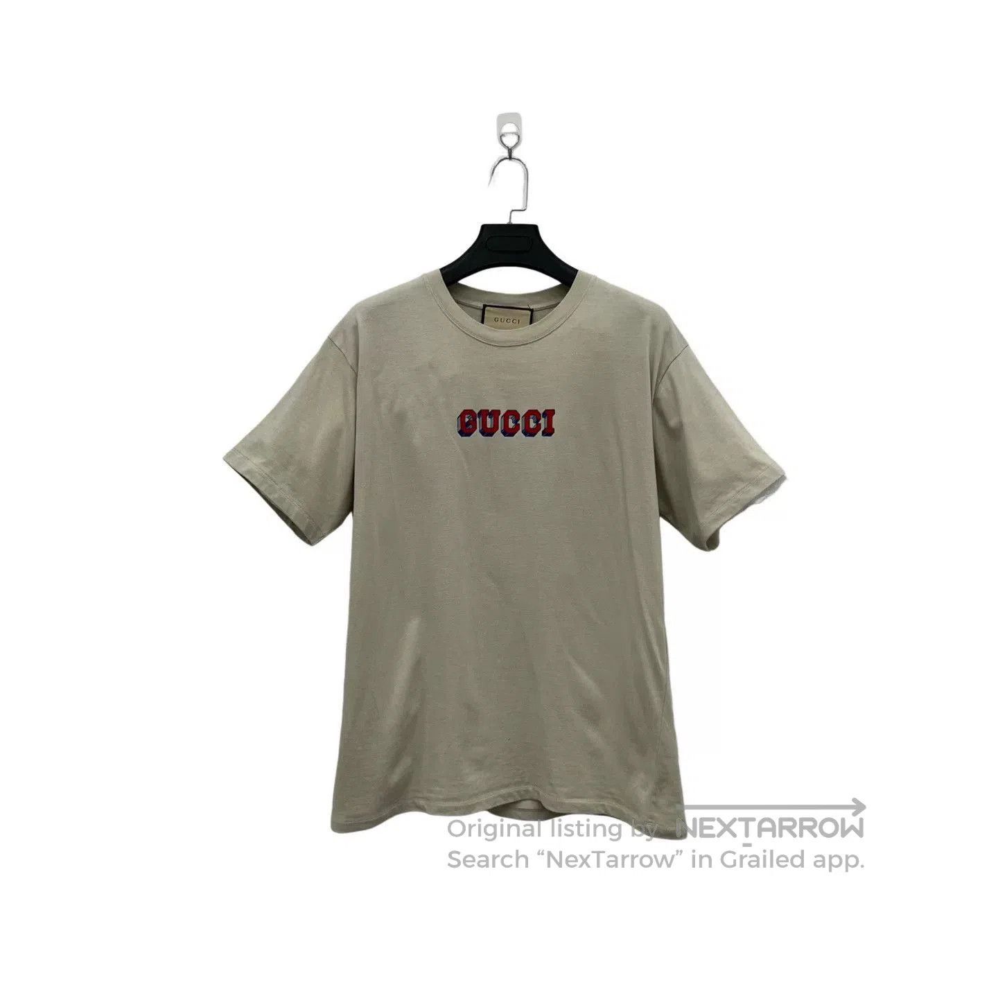Gucci Gucci Beige Letter Print Short Sleeve. Size US M / EU 48-50 / 2 - 2 Thumbnail