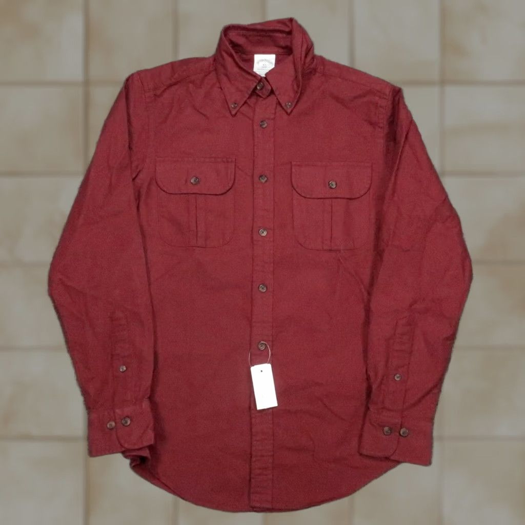 Brooks Brothers Brooks Brothers Shirt Mens XS Red Regent Fit Chamois Button Down Long Sleeve Size US XS / EU 42 / 0 - 1 Thumbnail