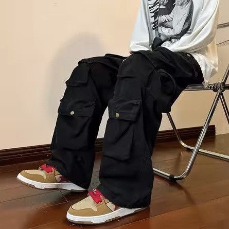 Japanese Brand Baggy Cargo Pants - Y2K Skate Streetwear Size US 33 - 2 Thumbnail