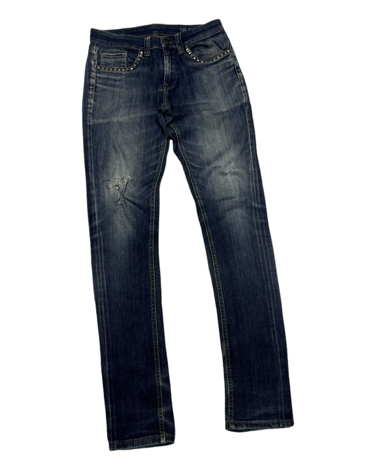 BLANKNYC 🔥BLANKNYC STUDDED METAL PUNK DISTRESSED DENIM SKINNY JEANS Size 28" / US 6 / IT 42 - 3 Thumbnail