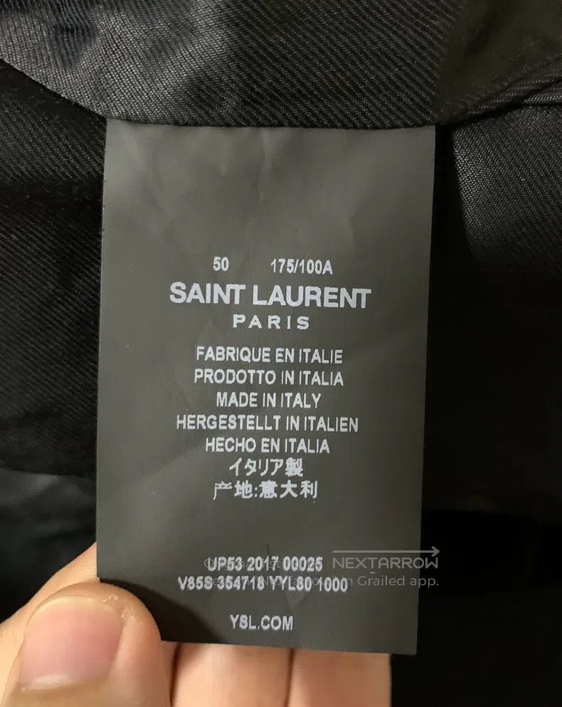 Saint Laurent Paris Saint Laurent Paris Black and White Wool Mixed Leather Bas Size US M / EU 48-50 / 2 - 4 Thumbnail