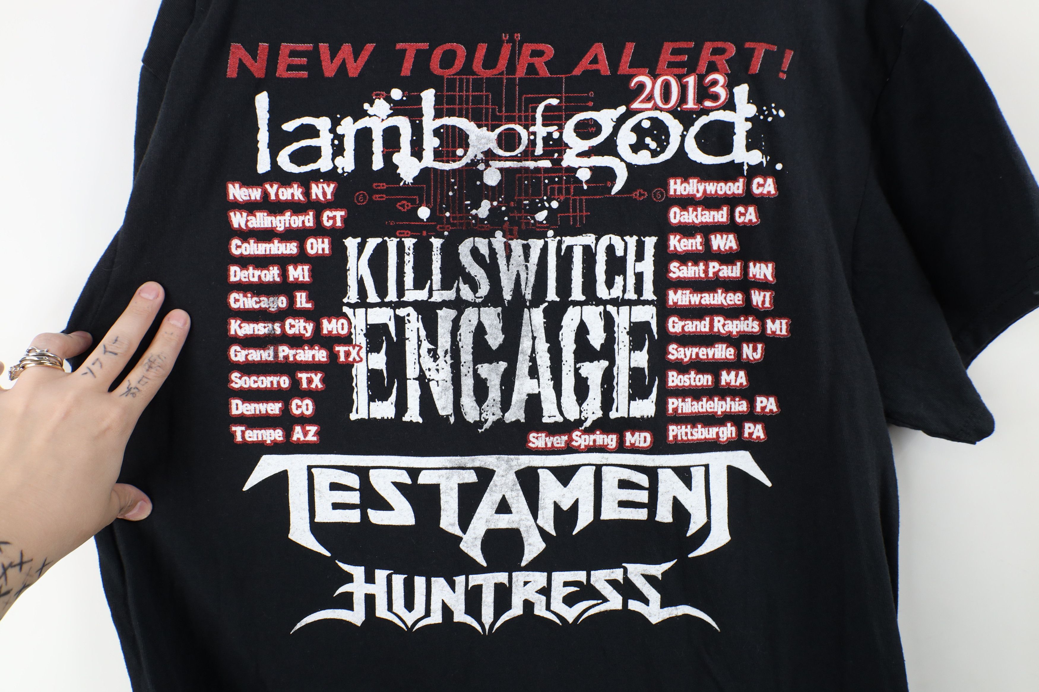 Vintage Y2K Tour Alert Lamb of God Kill Switch Engage Band T-Shirt Size US L / EU 52-54 / 3 - 10 Thumbnail