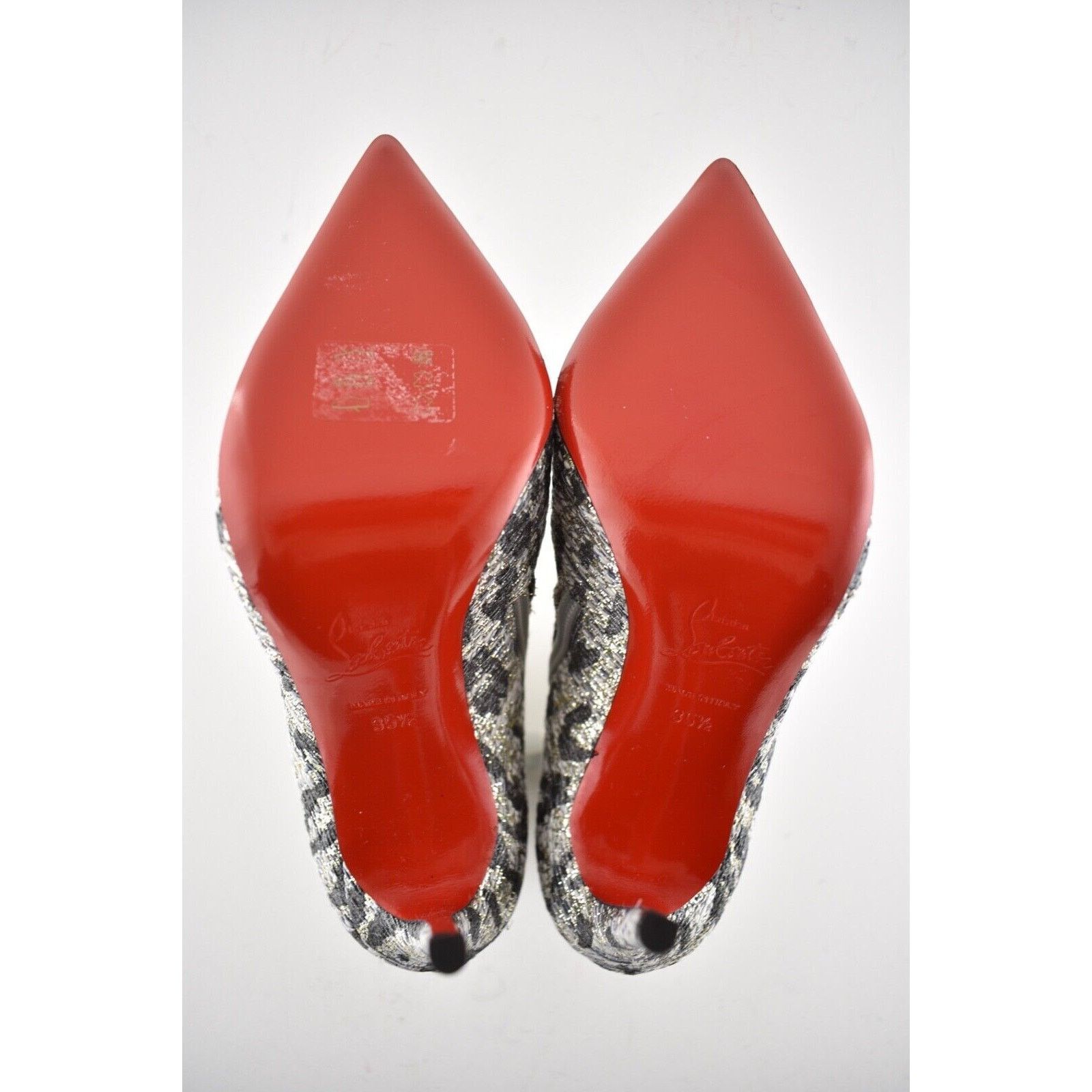 Christian Louboutin Christian Louboutin So Kate Booty 100 Black Gold Lurex Gigi Size US 5.5 / IT 35.5 - 9 Thumbnail