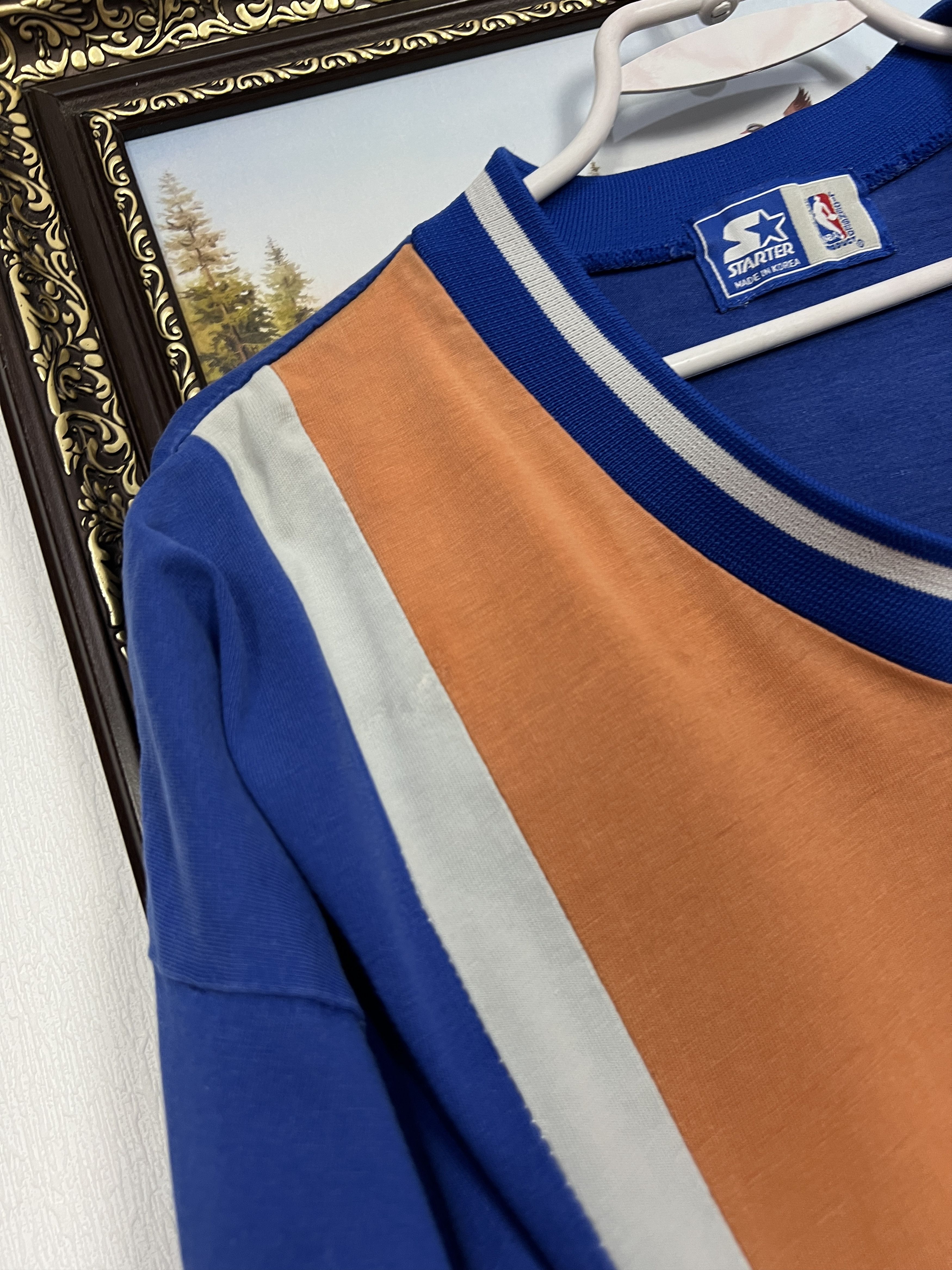 Starter Vintage 90's New York Knicks NBA Promo Warm Up Jersey Shirt Size US XL / EU 56 / 4 - 5 Thumbnail