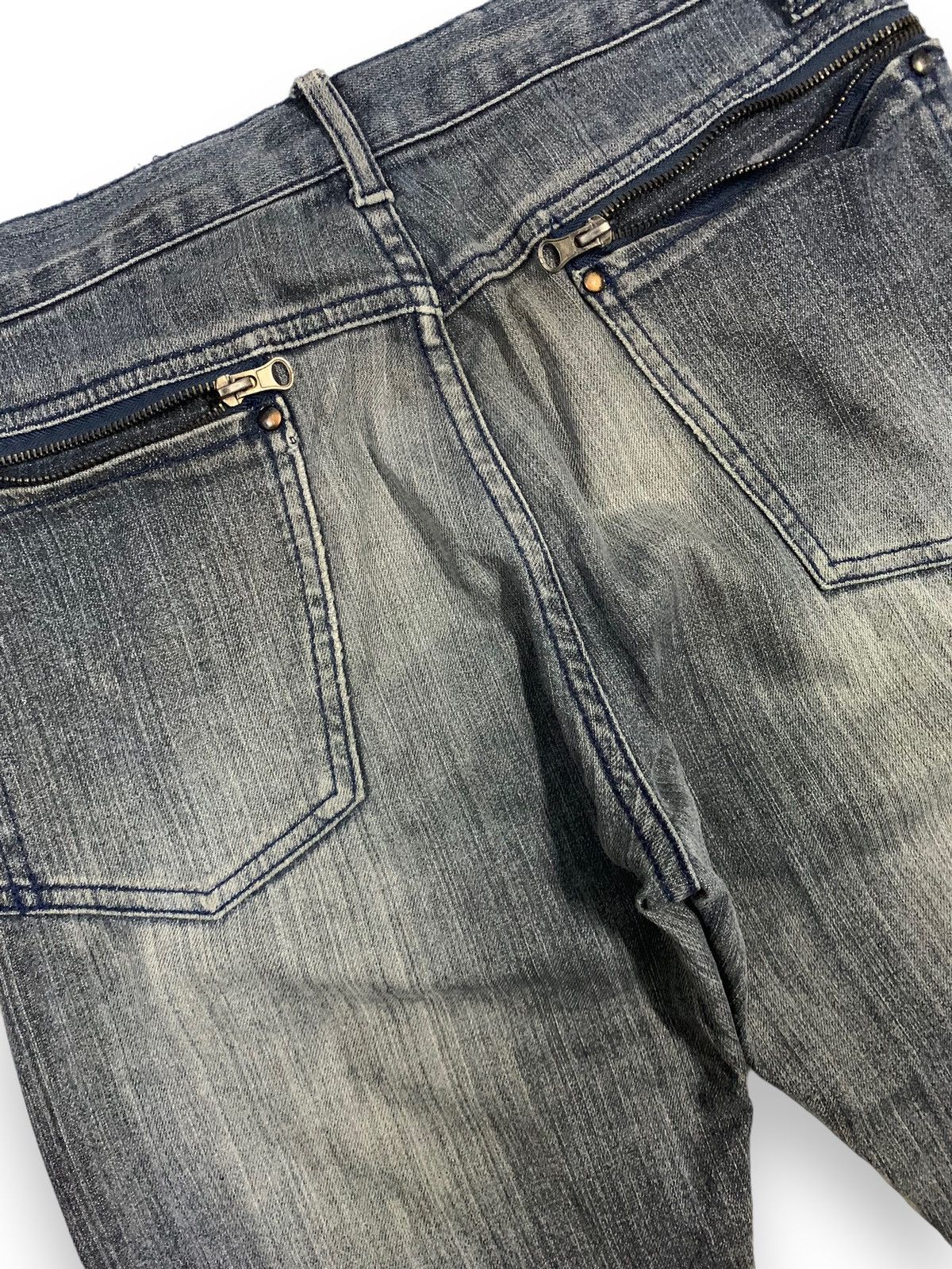 Seditionaries Vintage Japanese Brand Twisted Leg Distressed Grunge Jeans Size US 32 / EU 48 - 15 Thumbnail