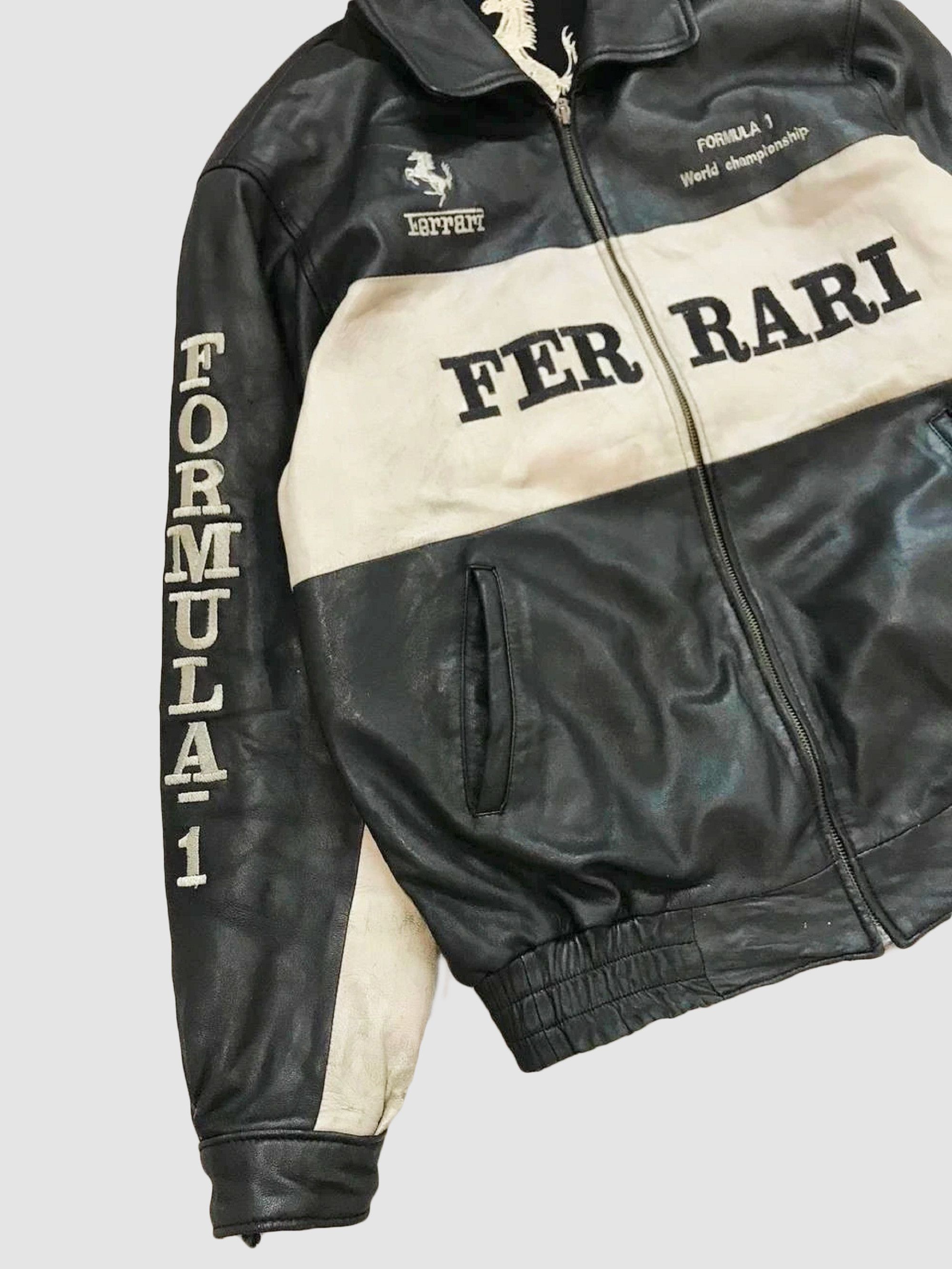 Ferrari 🔥 FERRARI RACING LEATHER JACKET BOMBER FIT Size US L / EU 52-54 / 3 - 3 Thumbnail