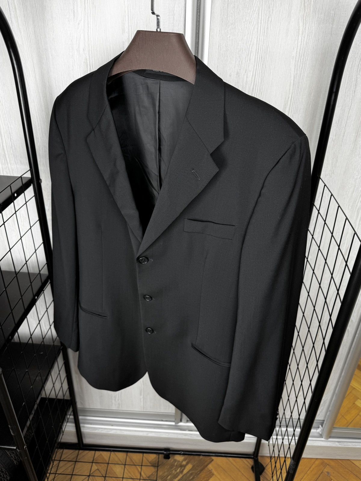 Emporio Armani Emporio Armani Black pure wool 3 buttons classic suit sz 54 Size 44R - 8 Thumbnail