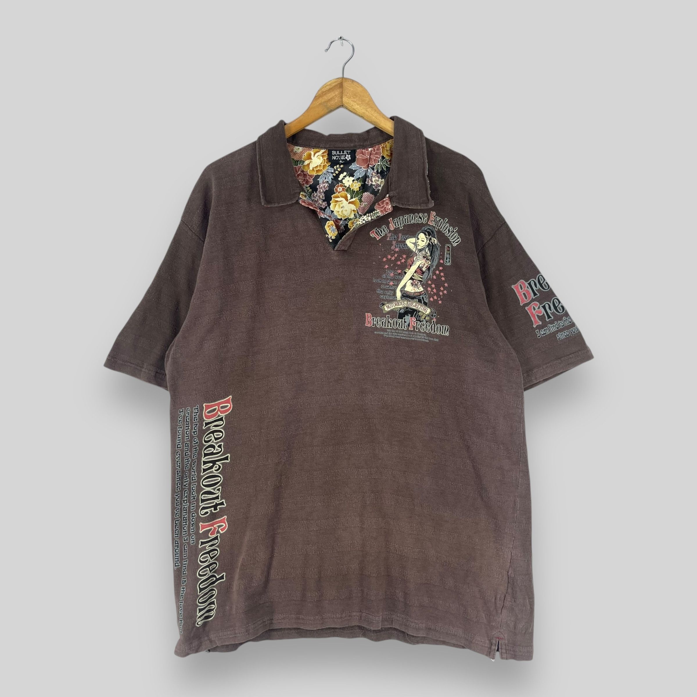 Japanese Brand Vintage Sukajan Japan Traditional Sexy Women Geisha Tshirt Size US L / EU 52-54 / 3 - 6 Thumbnail
