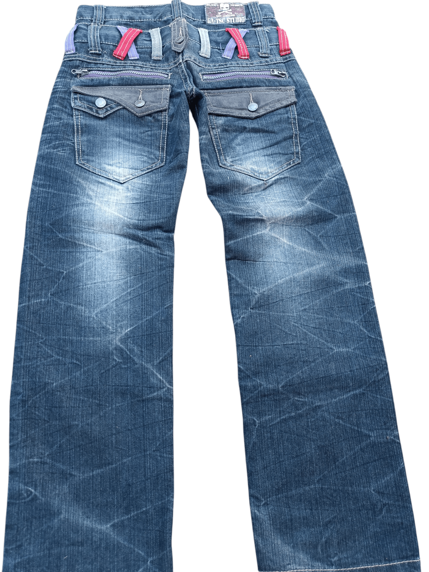Japanese Brand RARE 🔥 Ba-tsu Studio Double Waist Patchwork Denim Jeans Size US 28 / EU 44 - 16 Thumbnail
