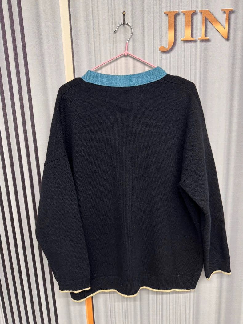 Loewe LOEWE Embroidered logo sweater sweater knitwear Size S / US 4 / IT 40 - 2 Thumbnail