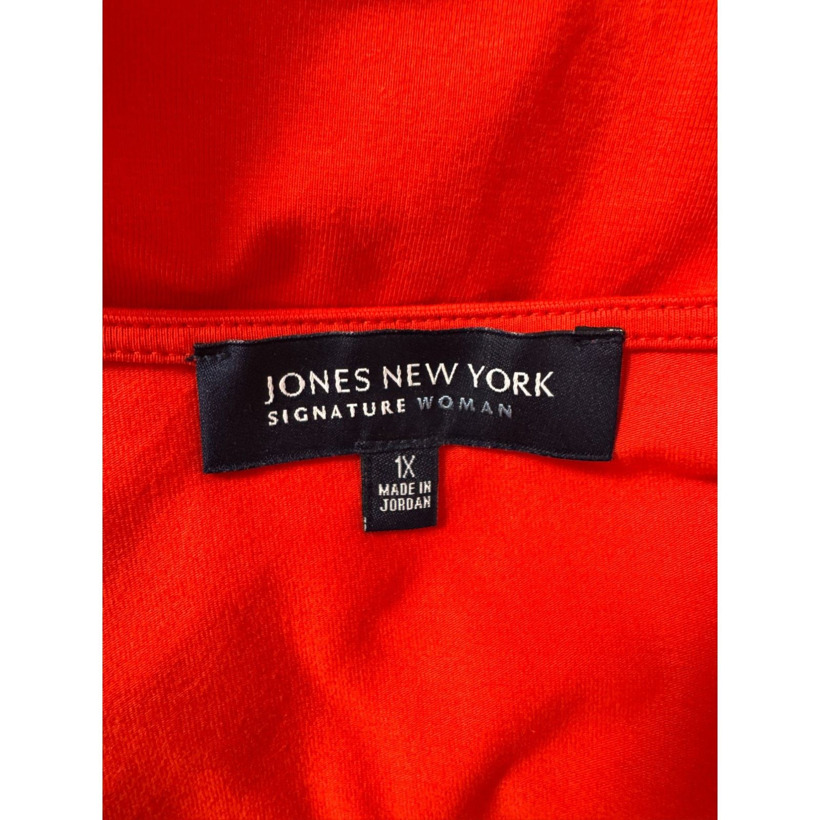 Jones New York Jones New York Orange Womens 1X Stretch 3/4 Sleeve Blouse Size XL / US 12-14 / IT 48-50 - 10 Thumbnail
