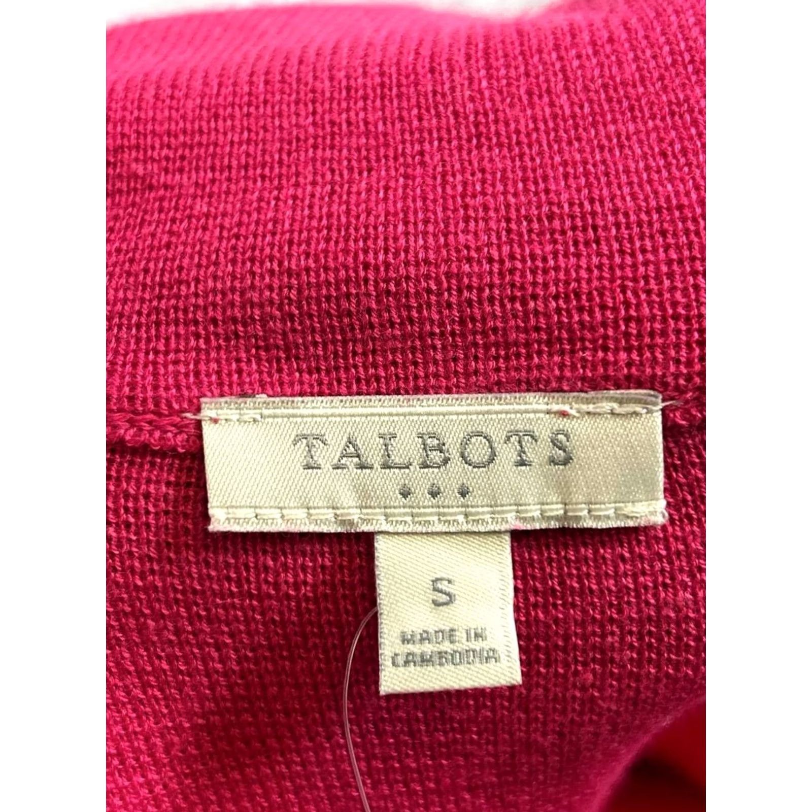Talbots Talbots Sweater Womens S Pink Cotton Blend Knit Size S / US 4 / IT 40 - 3 Thumbnail
