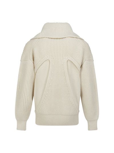 Alexander McQueen o1y1024 Cardigan In Ivory Size US L / EU 52-54 / 3 - 2 Thumbnail