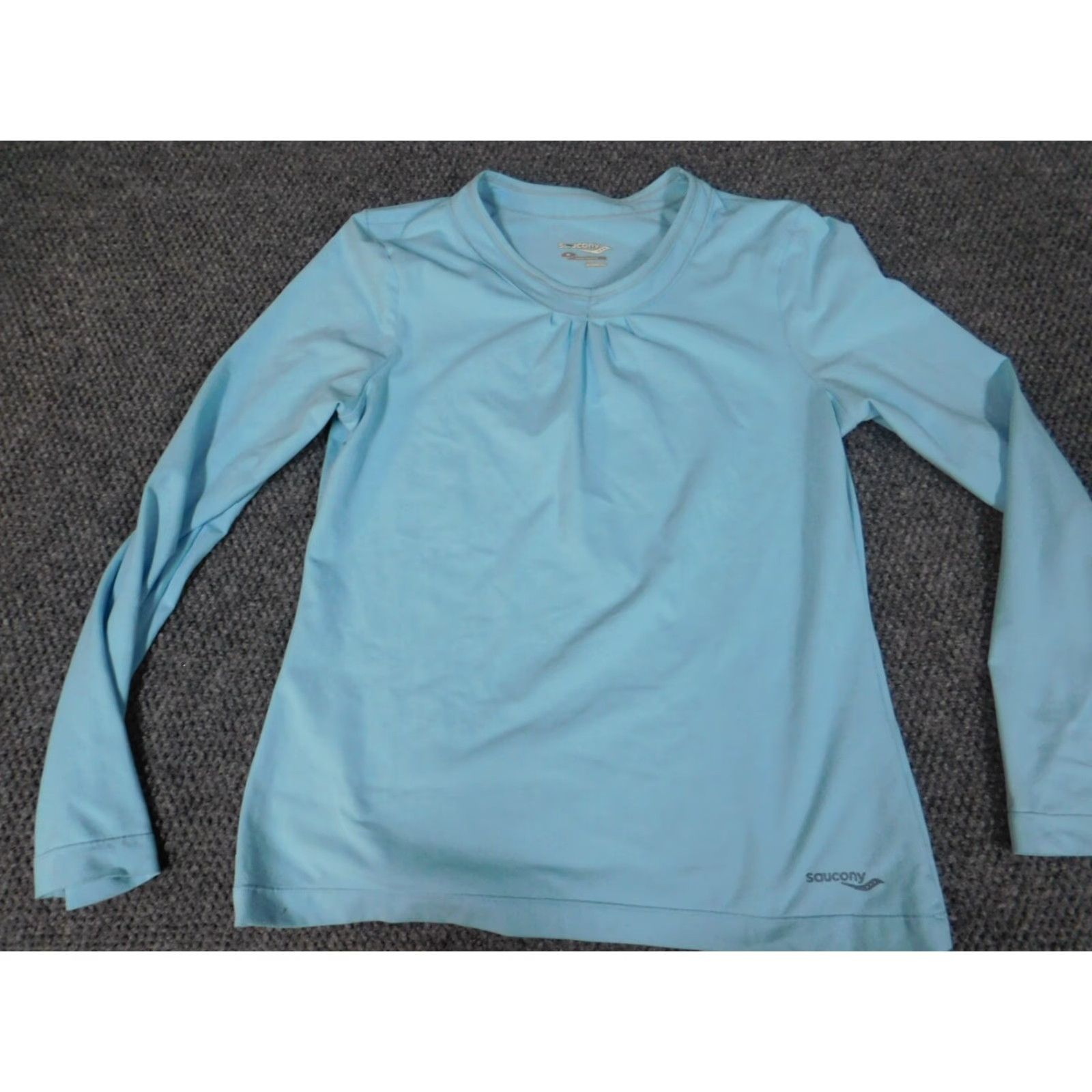 Saucony Saucony Womens Top M Blue Pullover Activewear Stretch Long Sleeve Yoga Cotton Blended Fabric Athletic Regular Women Clothes Mens? Size M / US 6-8 / IT 42-44 - 3 Thumbnail