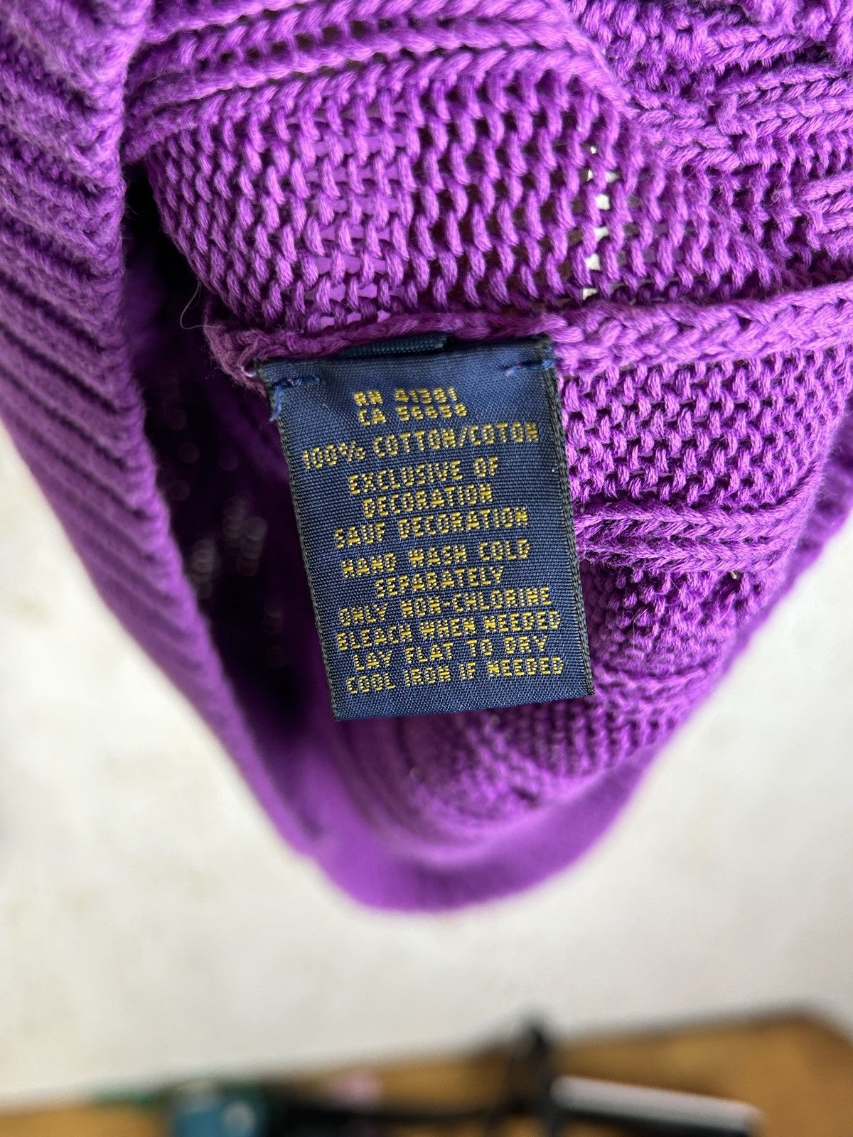 Polo Ralph Lauren Polo By Ralph Lauren Cable Knit Sweater Magenta Size S Size US S / EU 44-46 / 1 - 9 Thumbnail