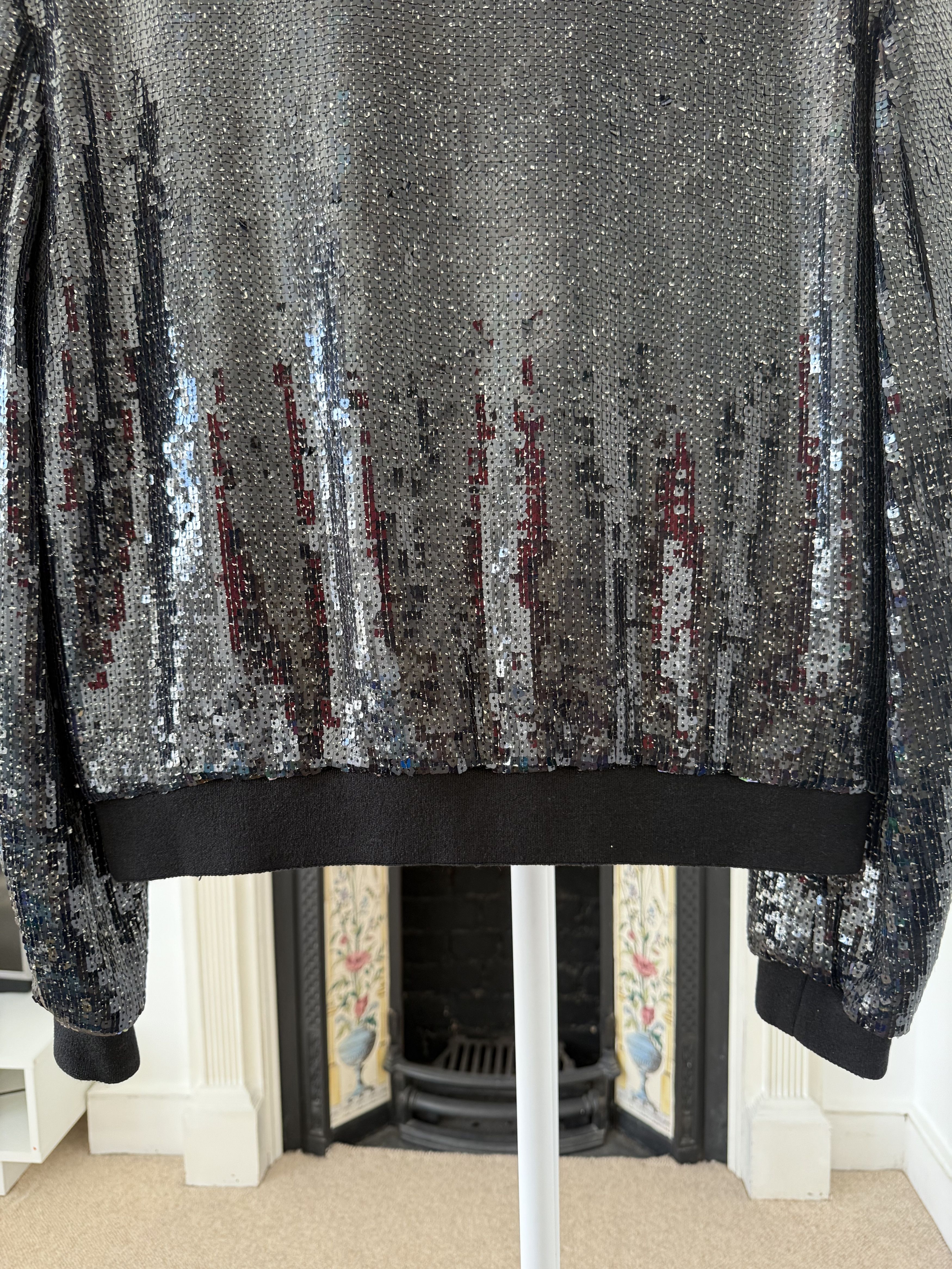 Saint Laurent Paris Saint Laurent Sequin Teddy Bomber Jacket Size US L / EU 52-54 / 3 - 11 Thumbnail