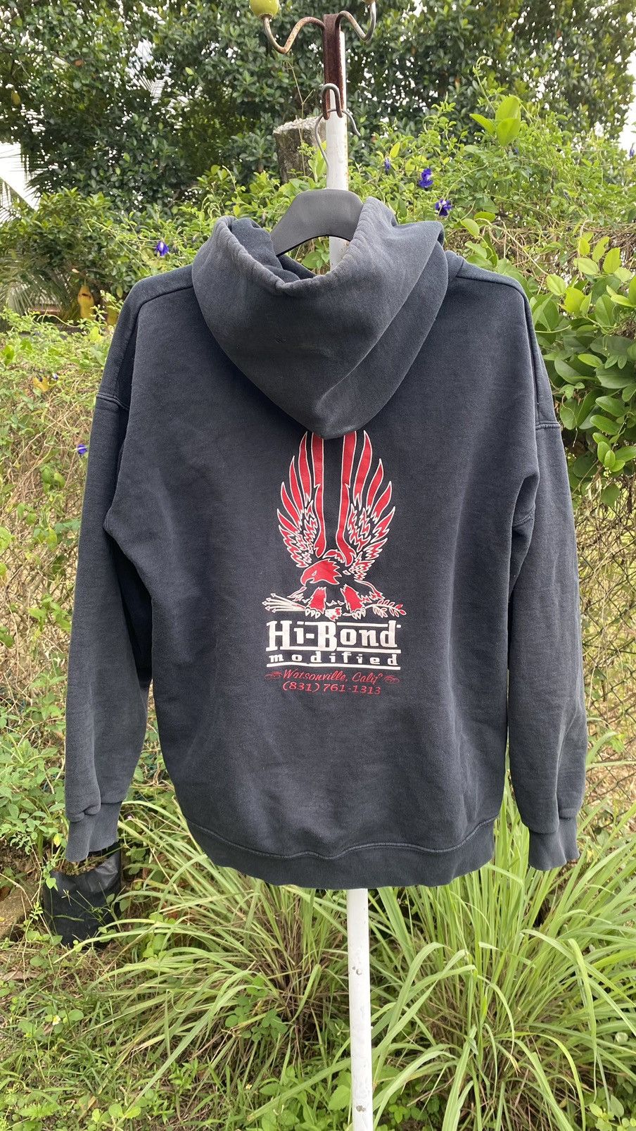 Hanes × Vintage Distressed Hi-Bond Modified Red Eagle Hoodie Size US L / EU 52-54 / 3 - 1 Thumbnail