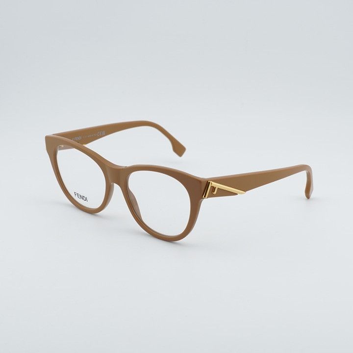 Fendi Fendi FE50101I 045 Eyeglasses Brown 53mm Cat Eye Frame Size ONE SIZE - 8 Thumbnail