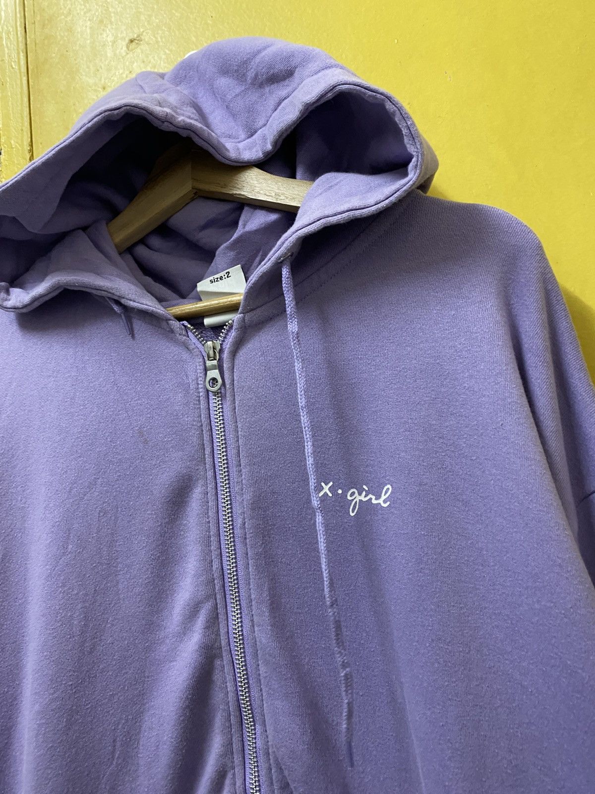 X-Girl X Girl Hoodie Zipper Purple Colour Size L / US 10 / IT 46 - 3 Thumbnail