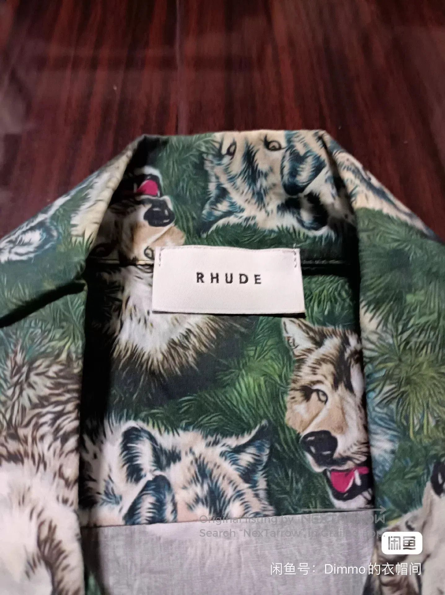 Rhude RHUDE Wolf Head Print Hawaiian Shirt. Size US S / EU 44-46 / 1 - 3 Thumbnail