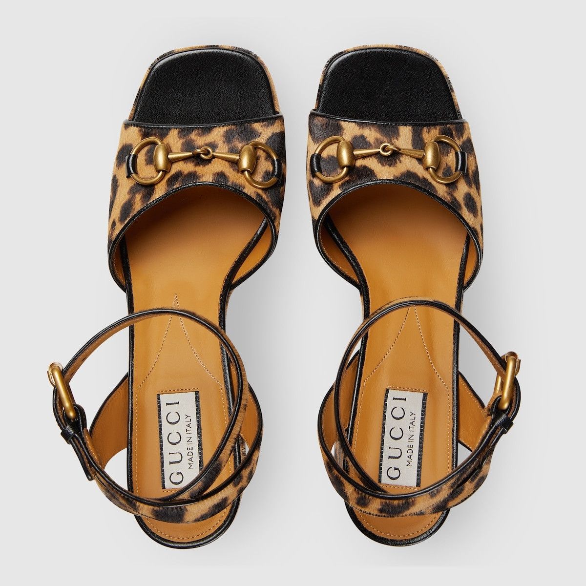 Gucci o1s1wg110425 Women's Horsebit Sandals in Leopard Size US 6 / IT 36 - 5 Thumbnail