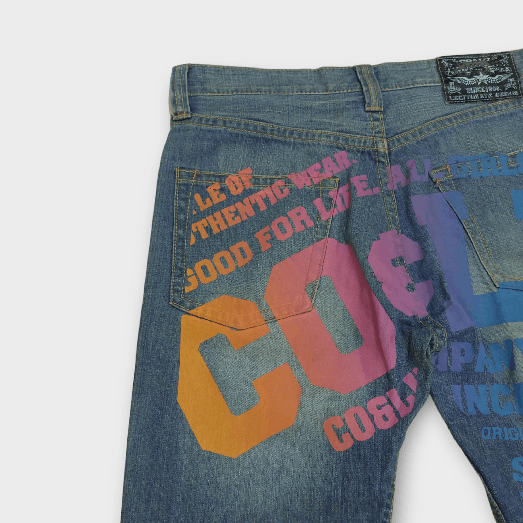Vintage Japanese Co & Lu Big Logo Jeans Size US 34 / EU 50 - 3 Thumbnail