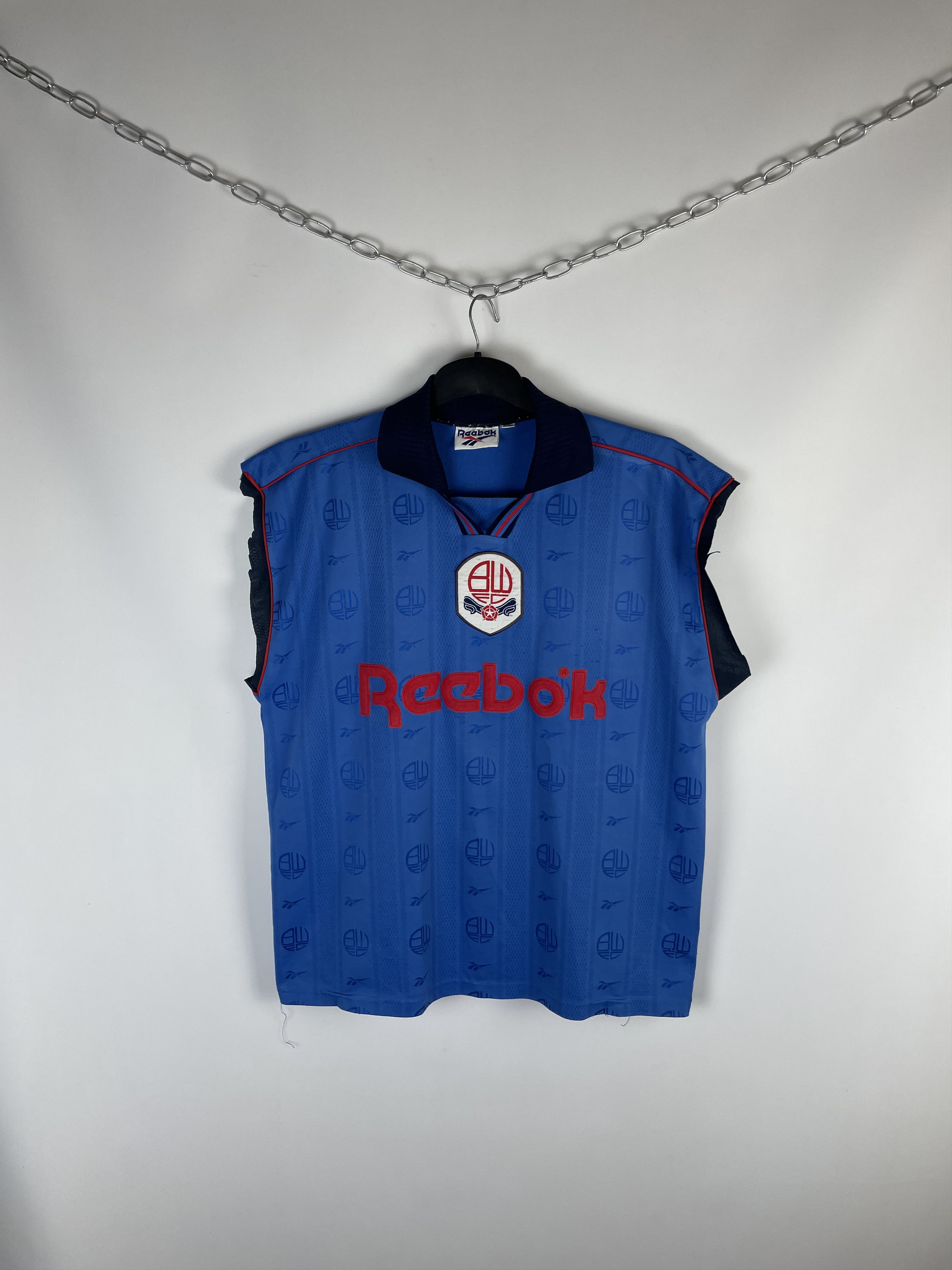 Reebok Bolton Wanderers Reebok 1995-1996 away soccer shirt jersey Size US XL / EU 56 / 4 - 1 Thumbnail