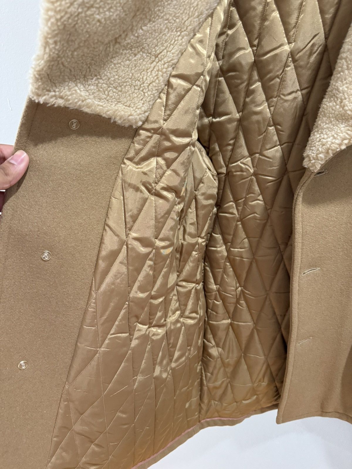 Vintage Vintage Double Breasted Shearling Overcoat Size US XL / EU 56 / 4 - 2 Thumbnail