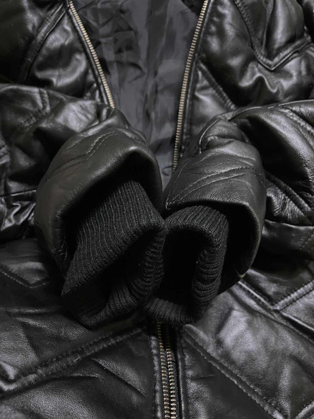 JACKROSE Jackrose Puffer Leather Jacket Attach Fur Hoodie Size US L / EU 52-54 / 3 - 15 Thumbnail