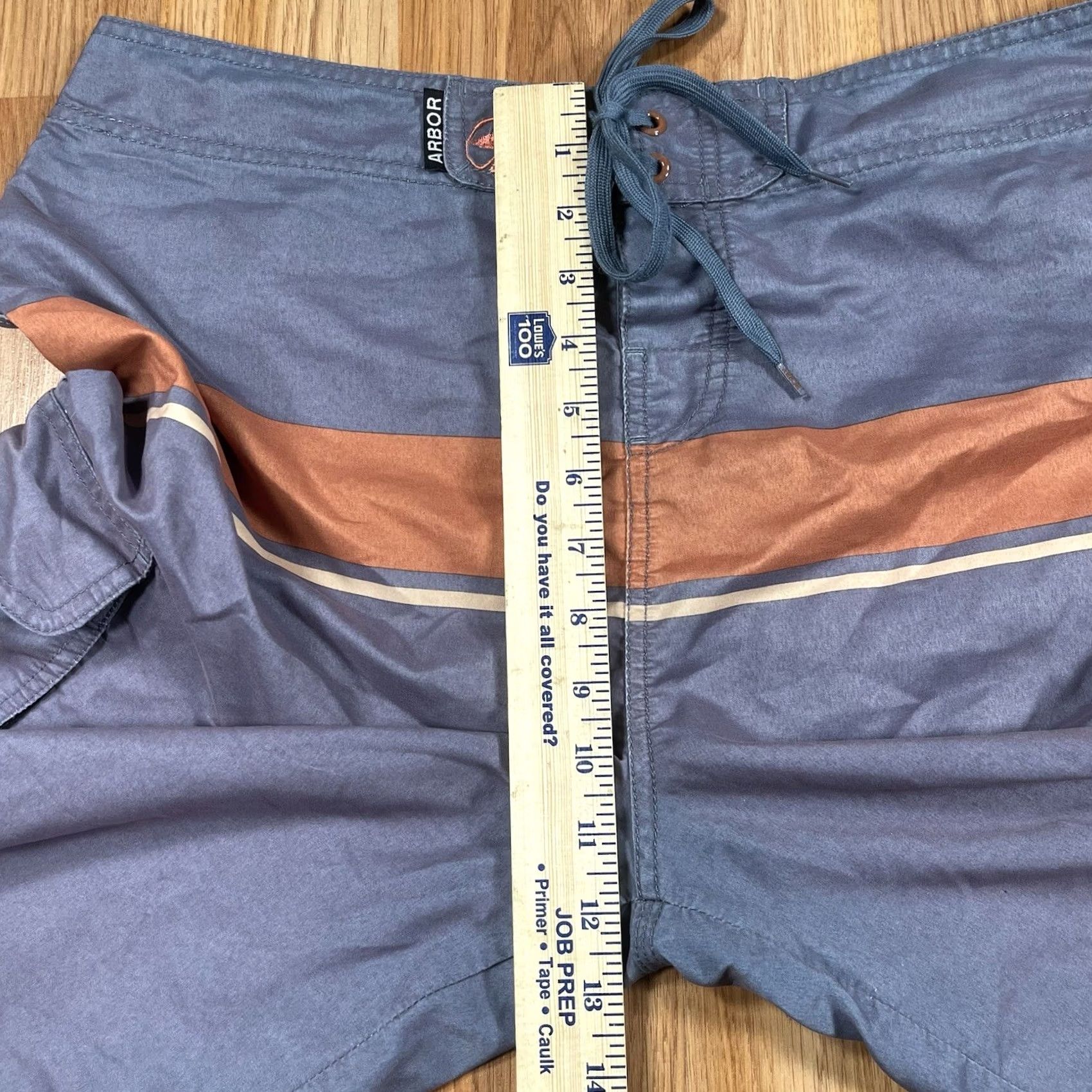 Vintage Arbor Beach Trunks Mens 32 100% Polyester Gray Drawstring Elastic Waist Pockets Quick Dry shorts Size US 32 / EU 48 - 5 Thumbnail