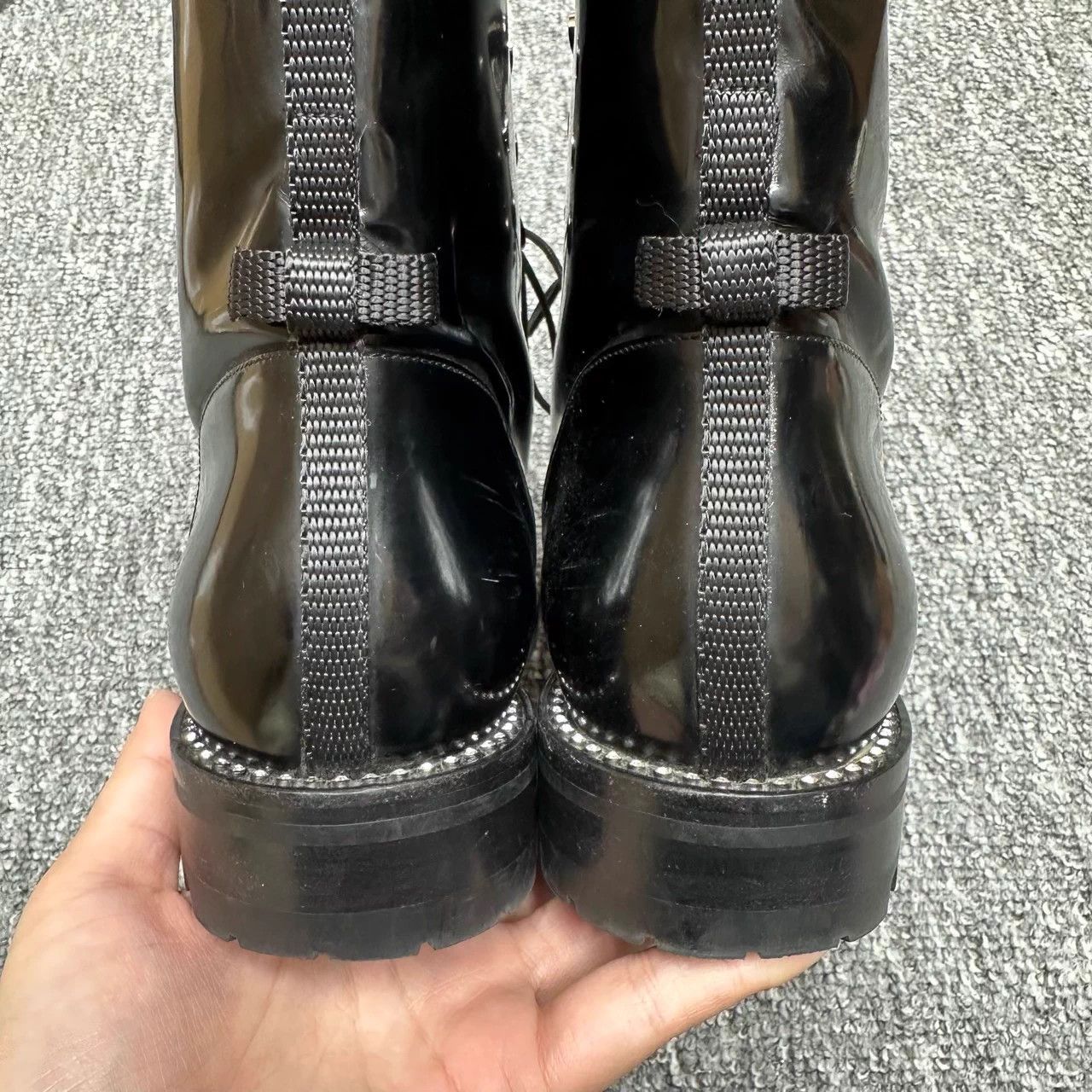 Dior Dior black rhinestone-studded combat boots Size US 6 / IT 36 - 2 Thumbnail