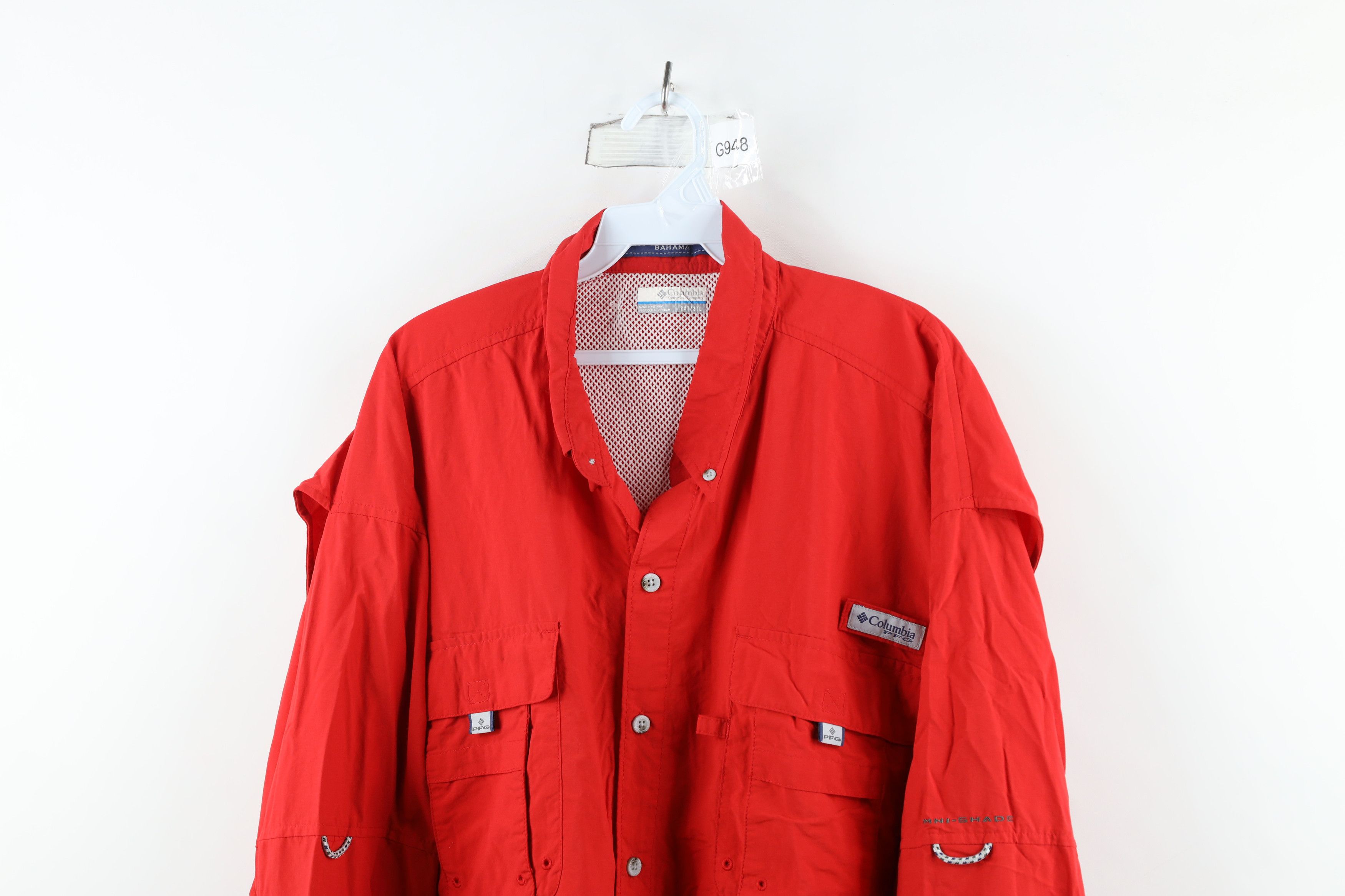 Columbia × Vintage Columbia PFG Bahama Vented Collared Button Down Shirt Red Size US XXL / EU 58 / 5 - 2 Thumbnail