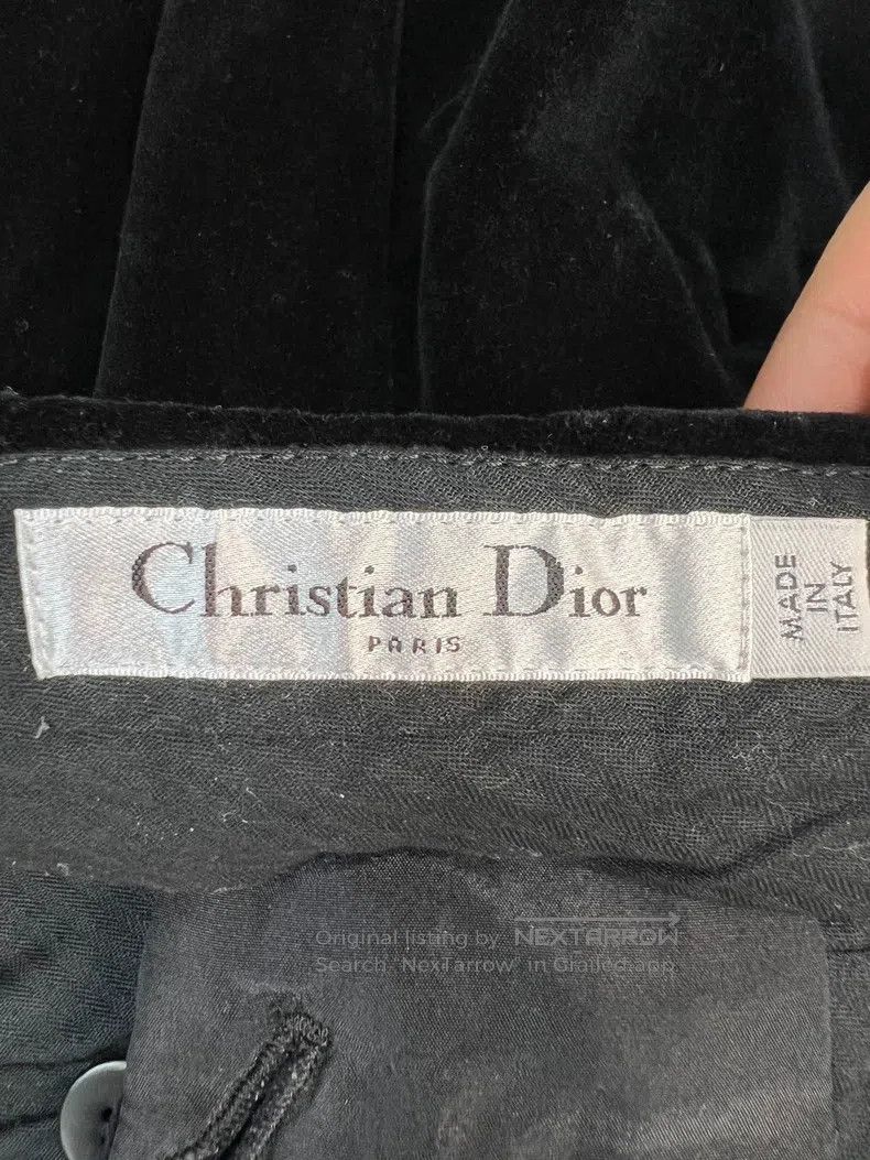 Dior Dior Black velvet wide-leg trousers Size 24" / US 00 / IT 34 - 3 Thumbnail