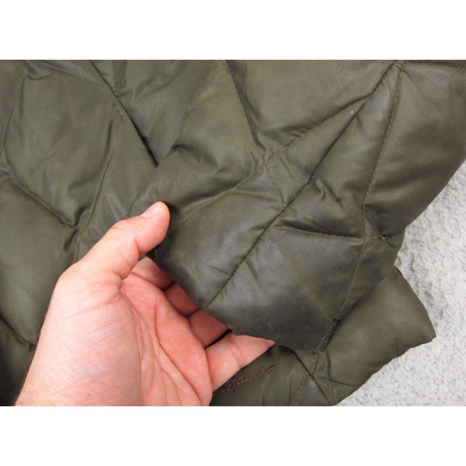 Eddie Bauer VINTAGE Eddie Bauer Jacket Womens Medium Green Down Fill Puffer Zip Stains Size M / US 6-8 / IT 42-44 - 7 Thumbnail