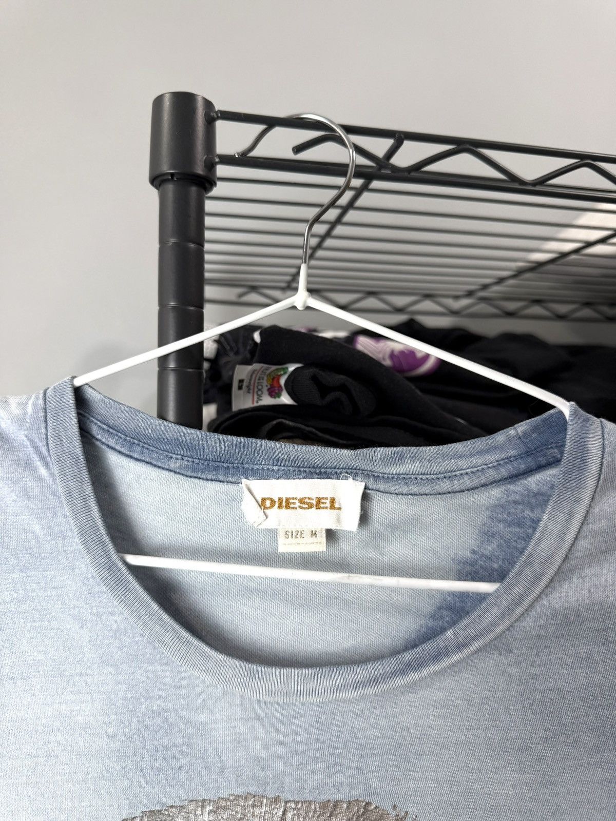 Diesel Diesel Silver Logo Gradient Fabric Faded T Shirt Size US M / EU 48-50 / 2 - 3 Thumbnail
