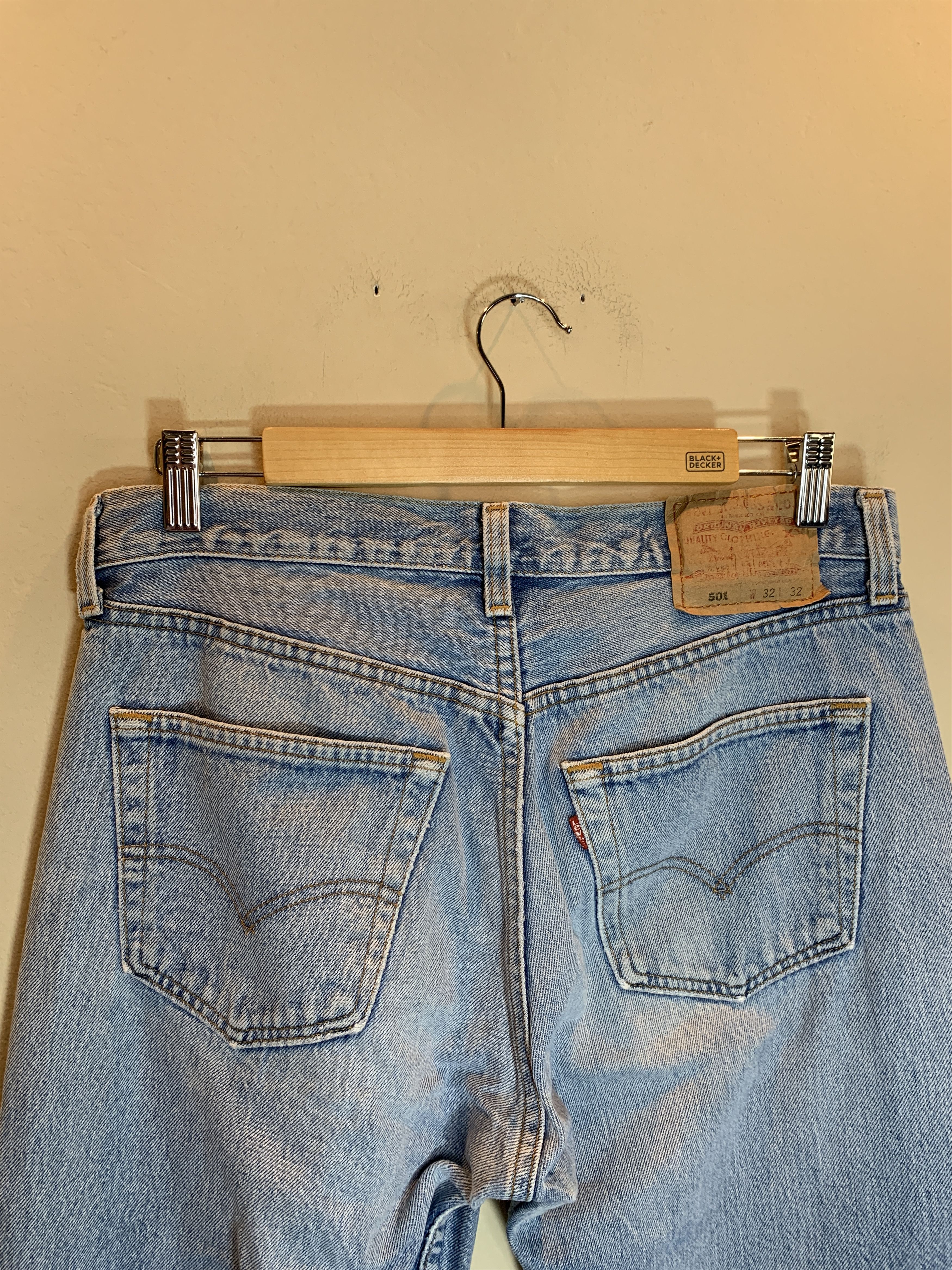 Levi's *RARE* Vintage 90’s Levi’s USA-Made 501 Denim Faded Jeans 32 Size US 32 / EU 48 - 4 Thumbnail
