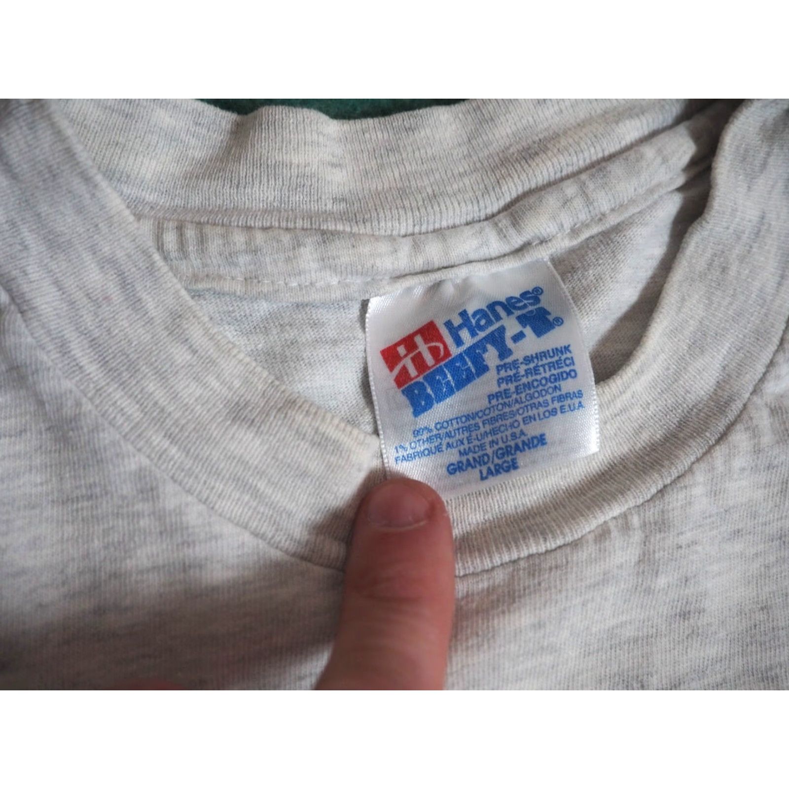 Hanes VINTAGE Hanes Pilot Humor Joke Fly Food Aviation USA Gray Tee T-Shirt Mens L Size US L / EU 52-54 / 3 - 4 Thumbnail