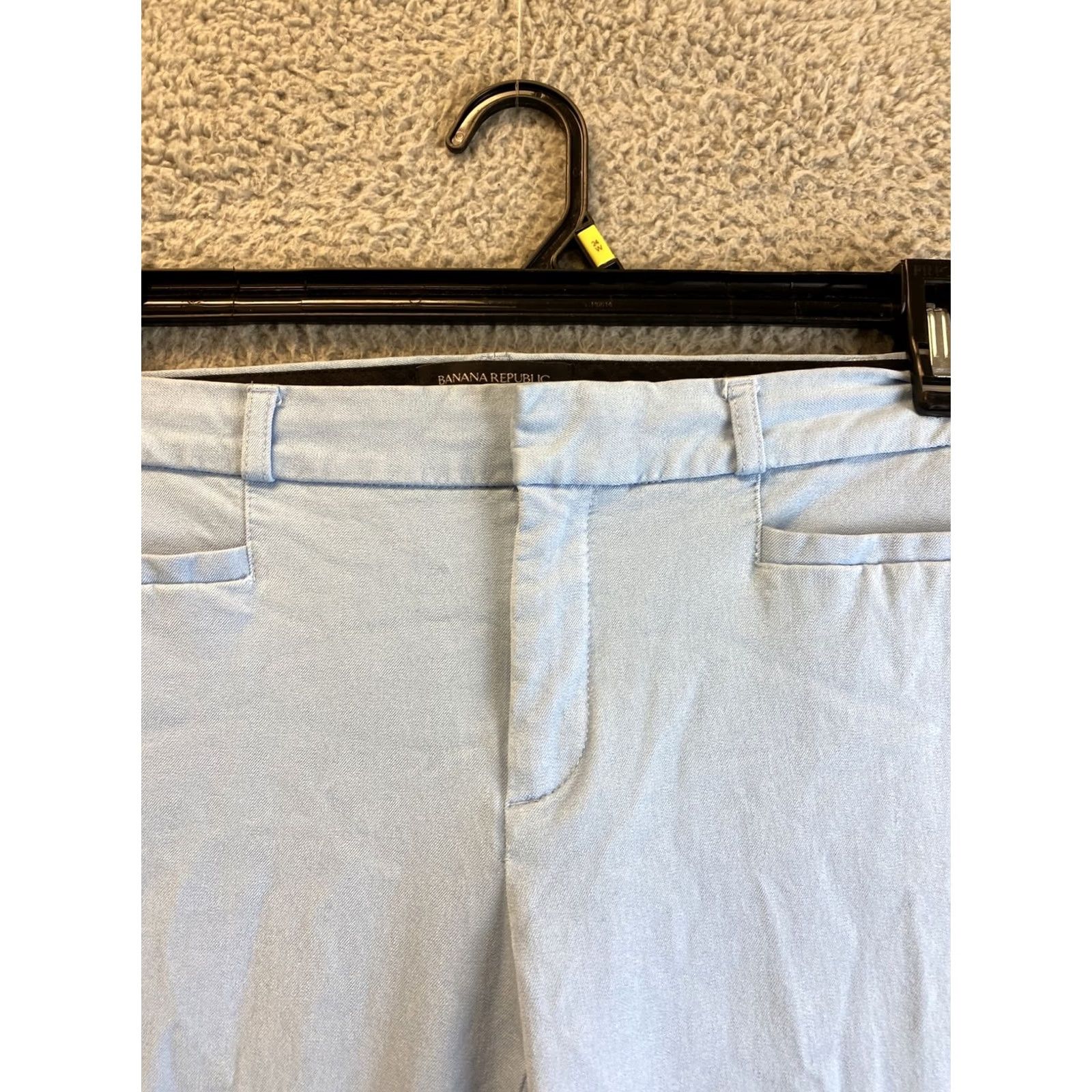 Banana Republic Banana Republic Dress Pants Womens 4 Reg Flat Front Blue 30x24 Regular Straight Zip Fly Band Event 4 Mens? Size 27" / US 4 / IT 40 - 4 Thumbnail